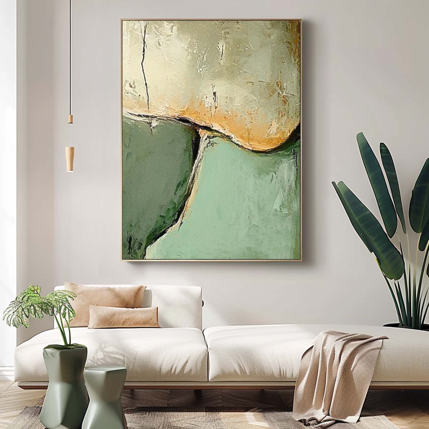 Wall Art Abstract Minimalist Riverside Landscape