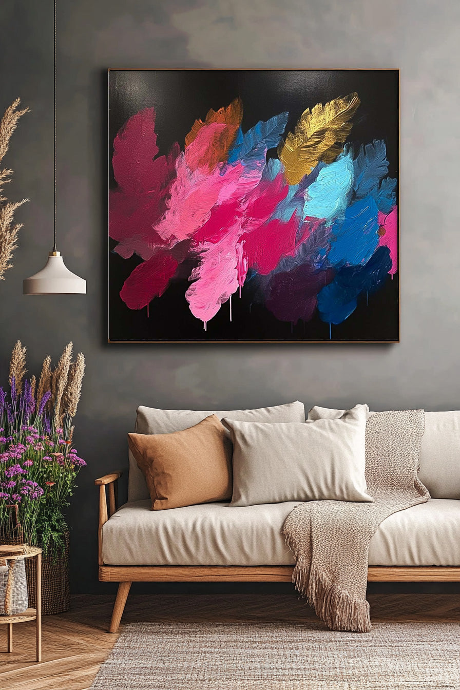 Wall Art Flower Colorful Modern Artistic