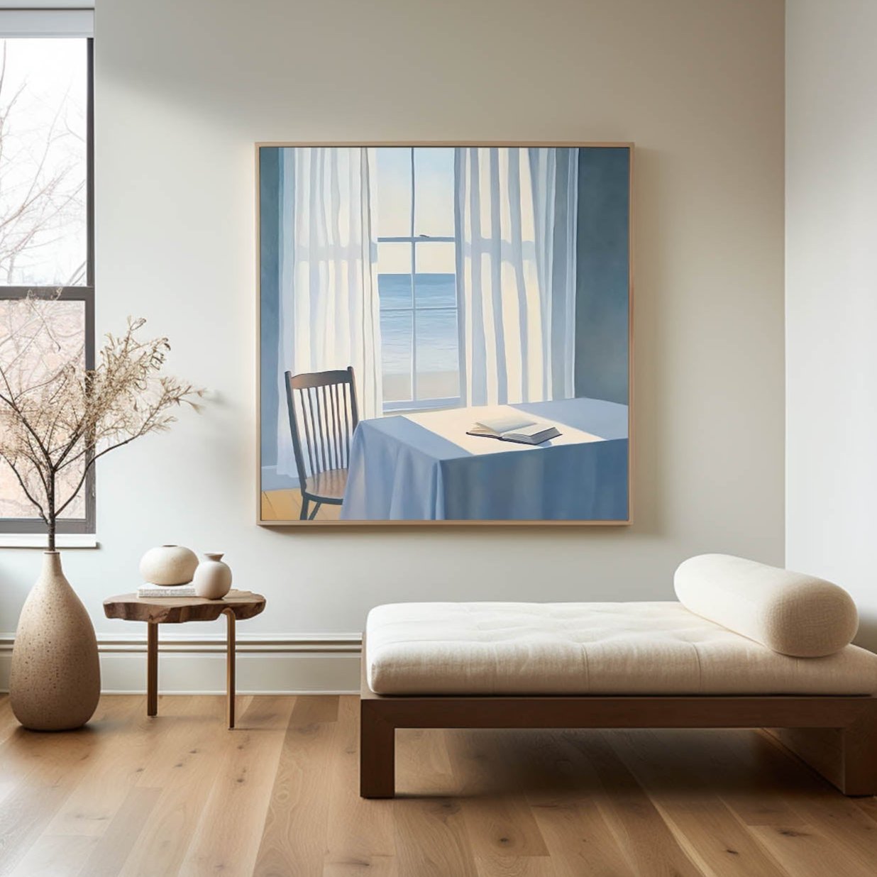 Coastal Window View Canvas Wall Art