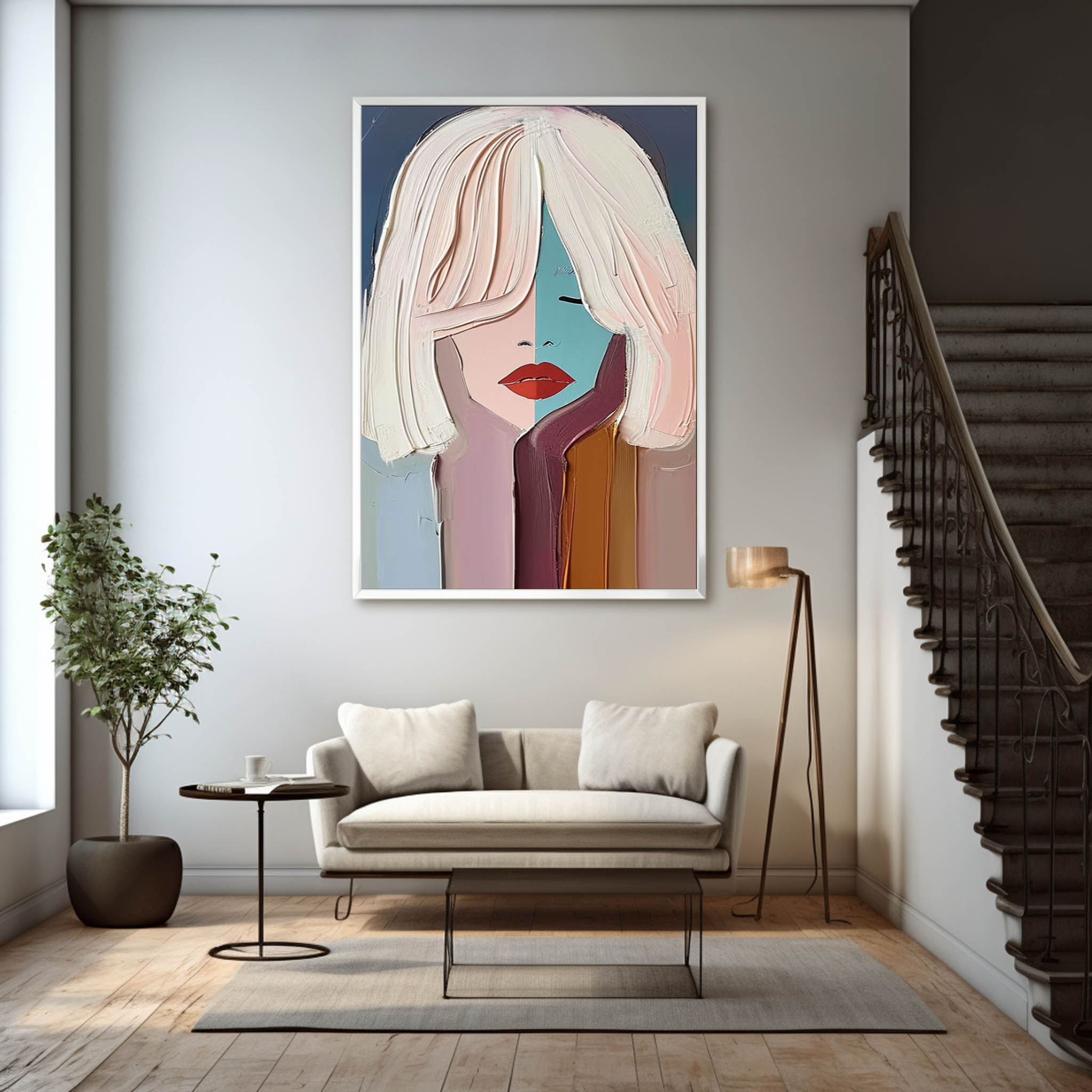 Plaster Art Texture Painting SG257 - Neutralighting