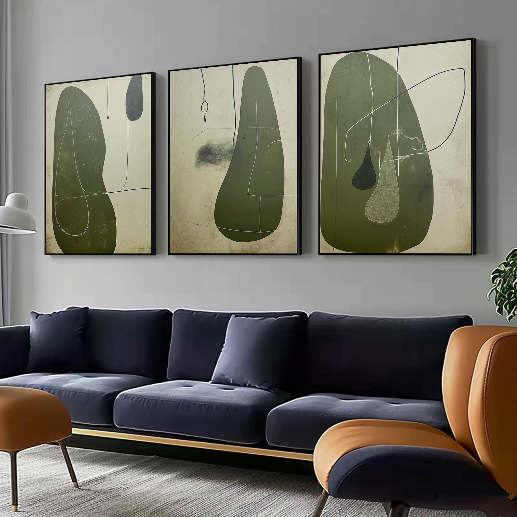 Abstract Painting Set of 3 SP148 - Neutralighting