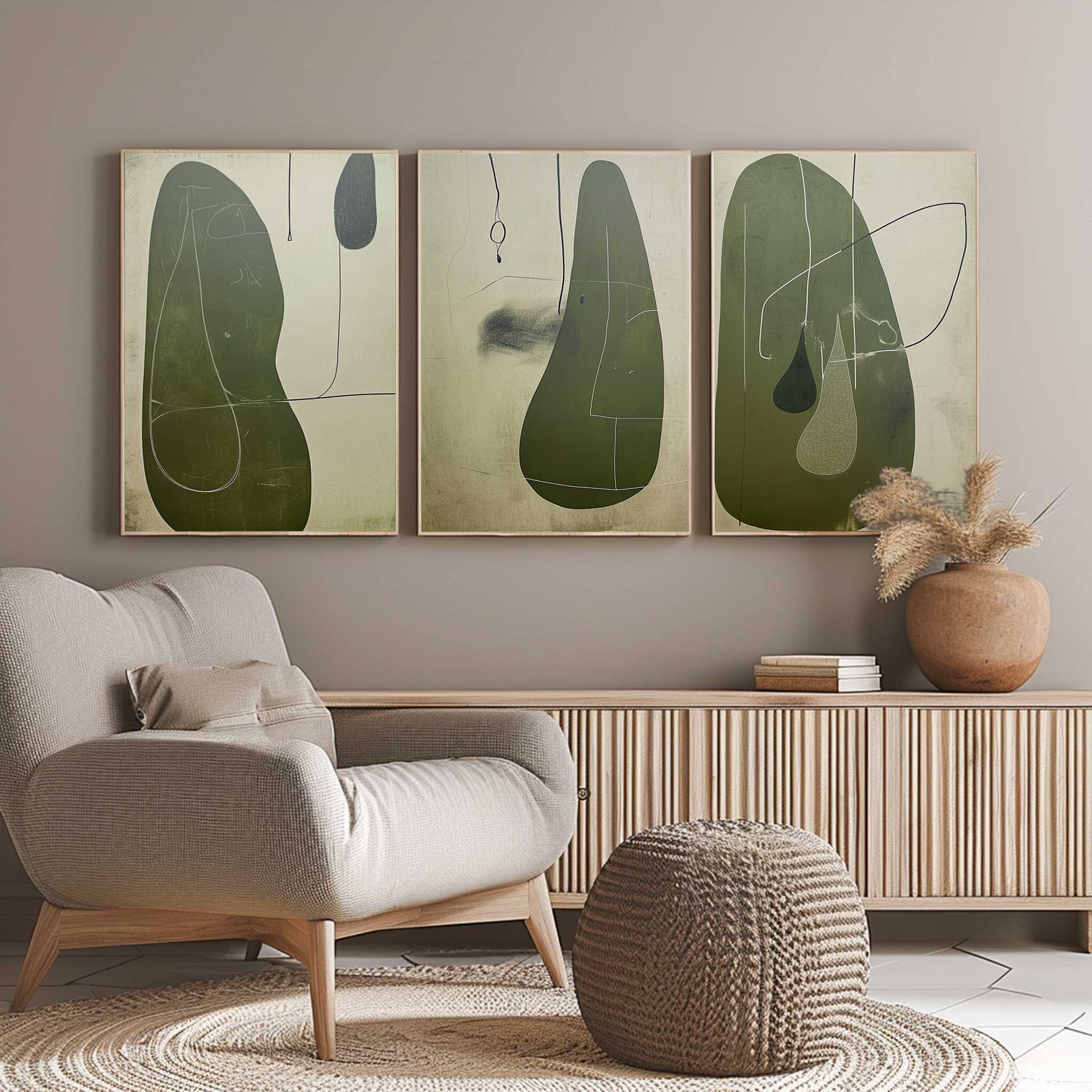 Abstract Painting Set of 3 SP148 - Neutralighting