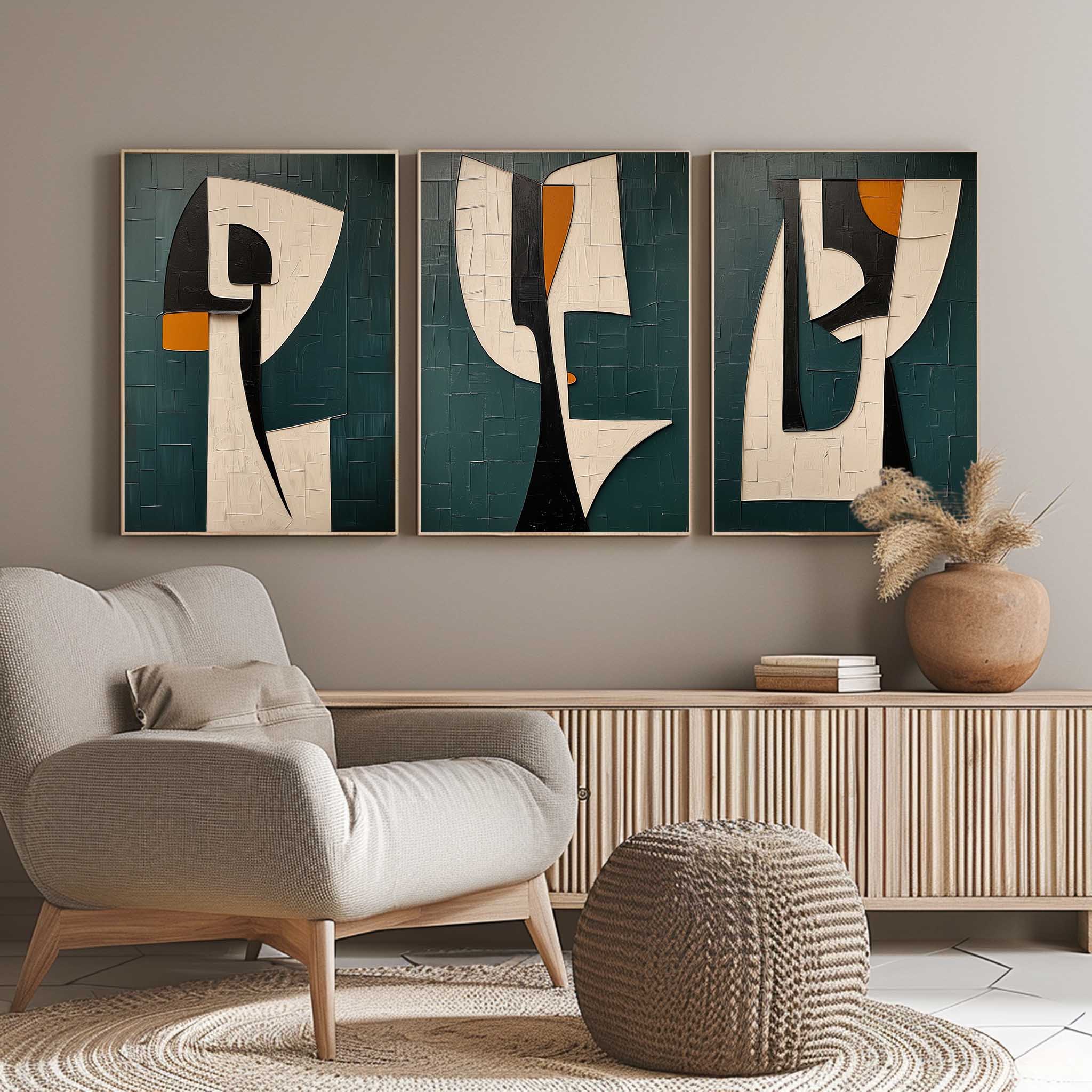 Abstract Painting Set of 3 SP149 - Neutralighting