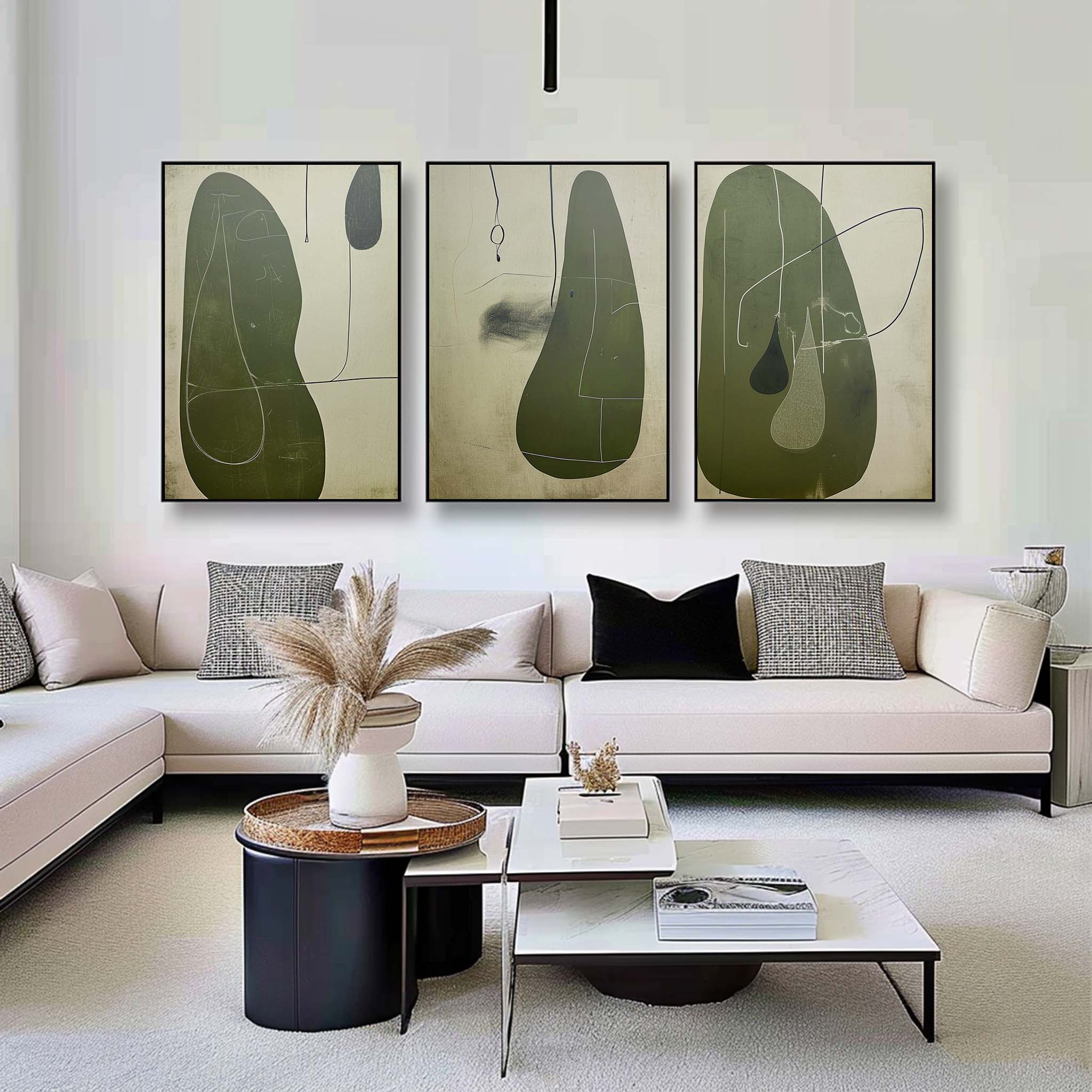 Abstract Painting Set of 3 SP148 - Neutralighting