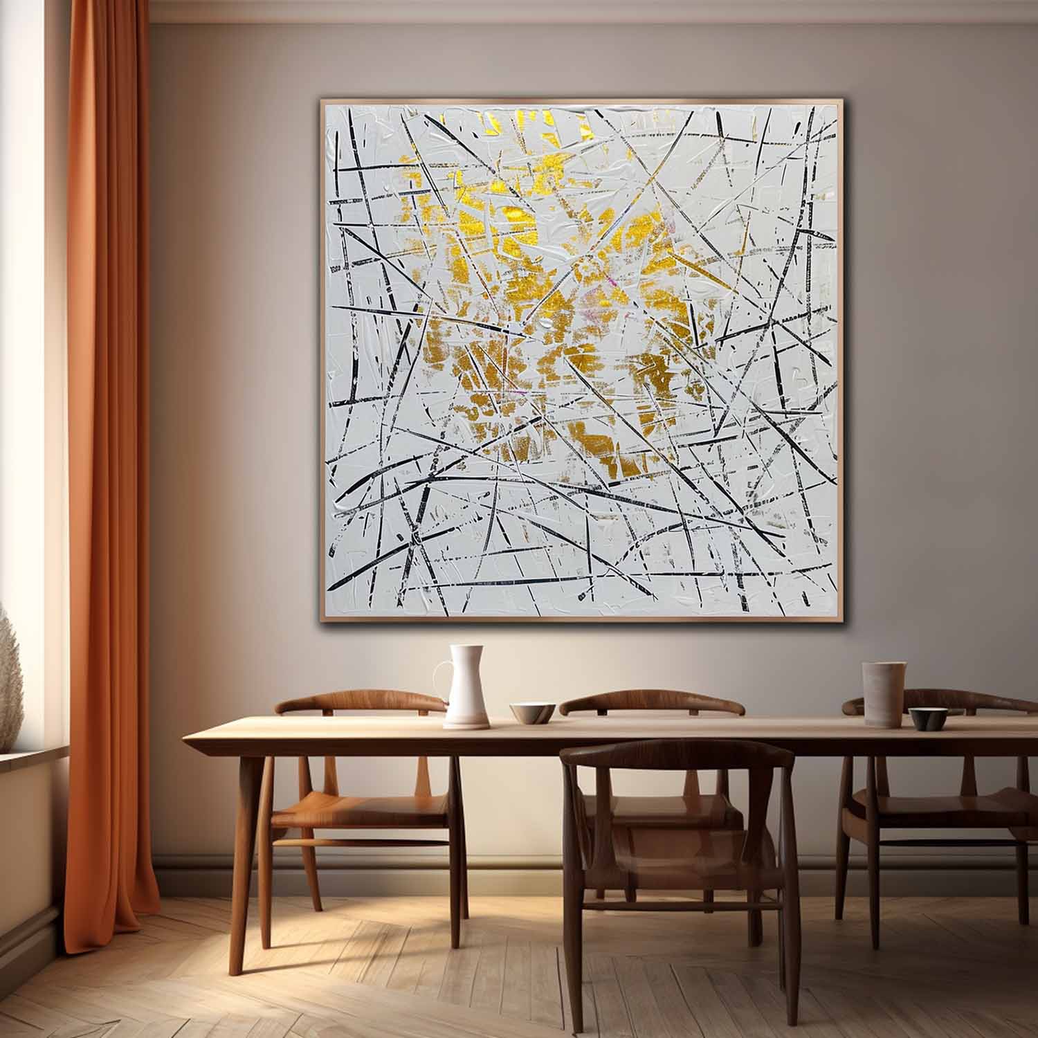 Wall Art Square Abstract Graffiti Art Luxury