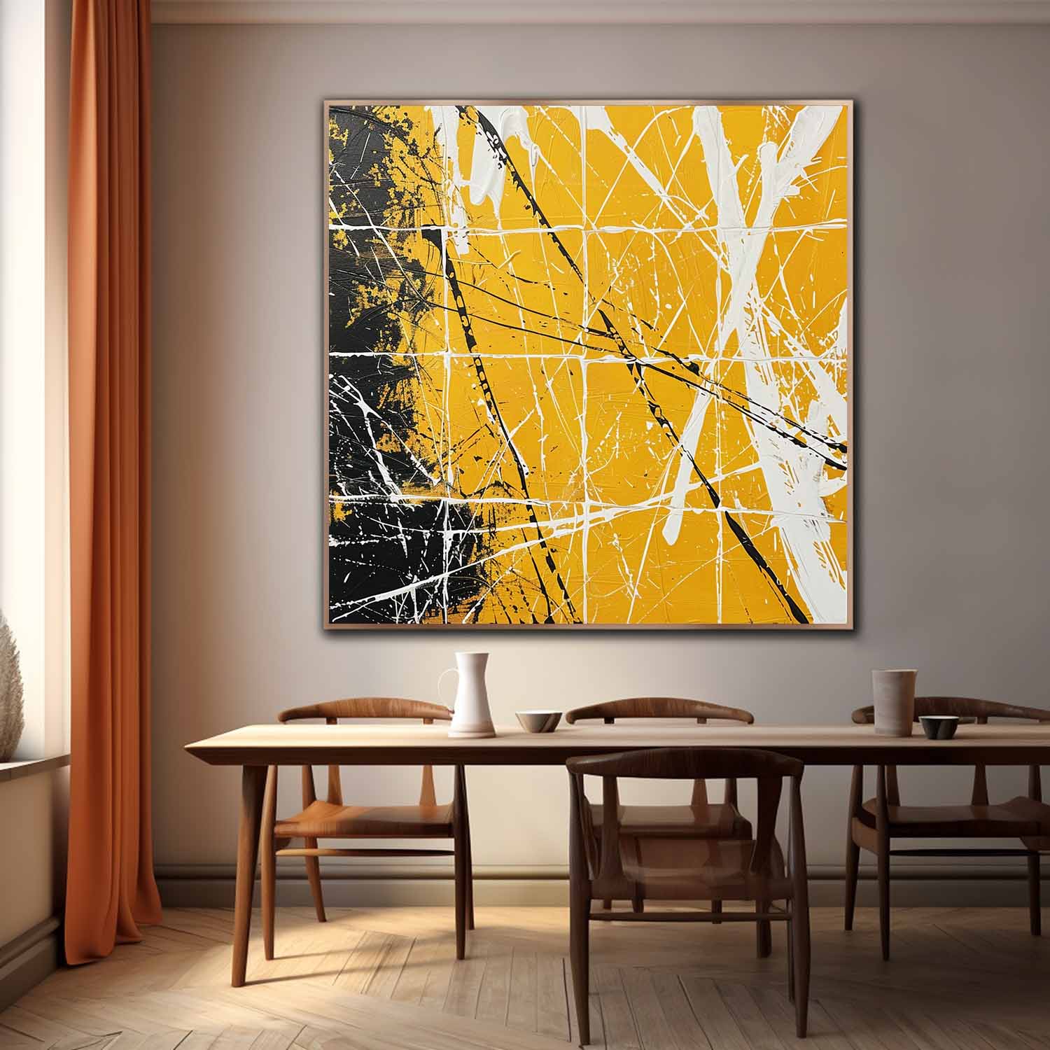 Wall Art Square Abstract Expressionist Graffiti Art