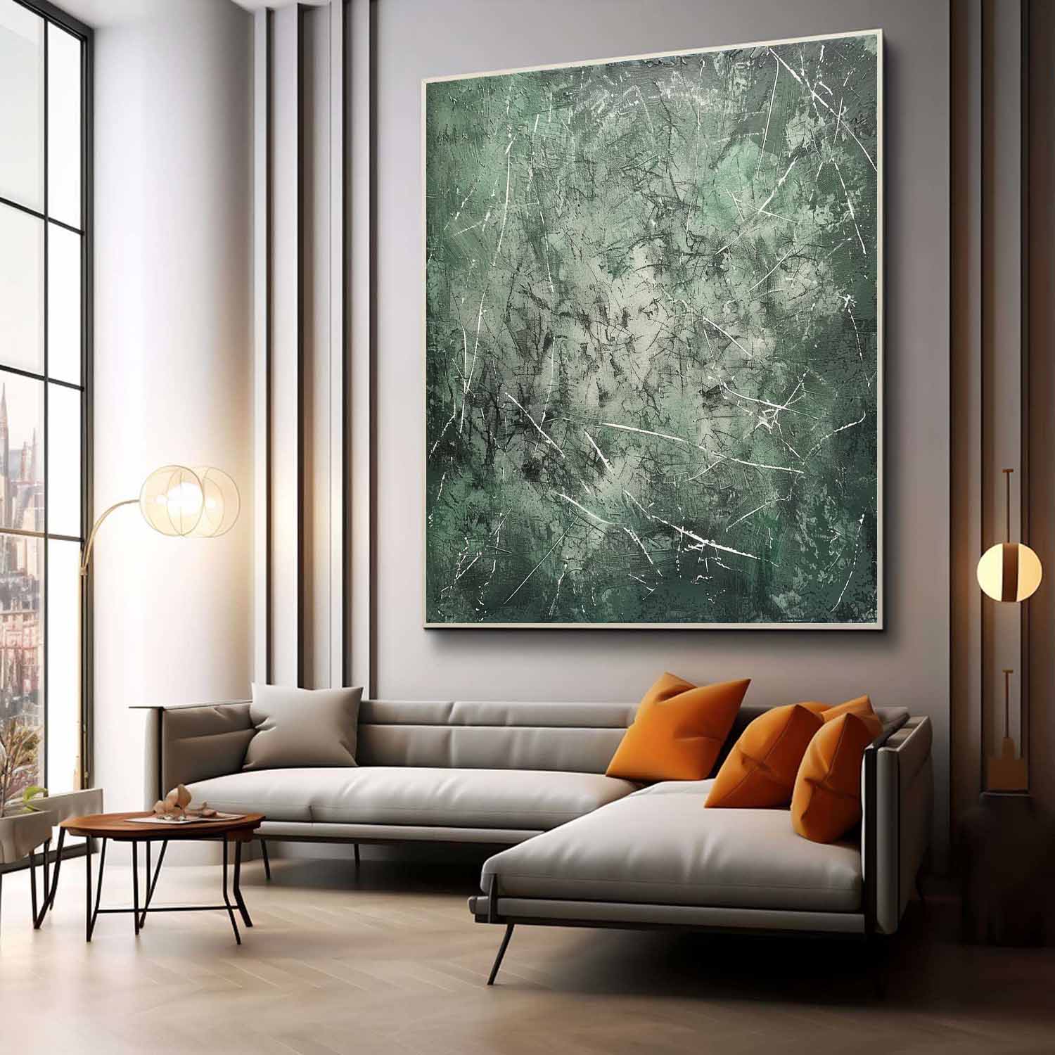 Wall Art Ethereal Misty Green Atmosphere Transition