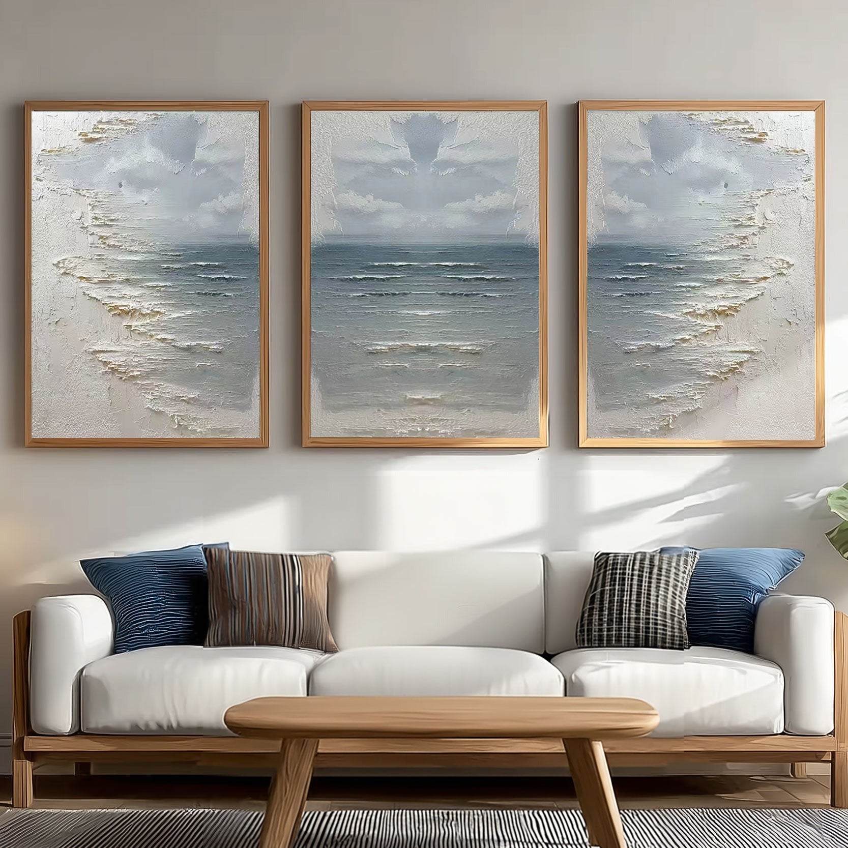 Wall Art Abstract Seascape 3-Piece Coastal
