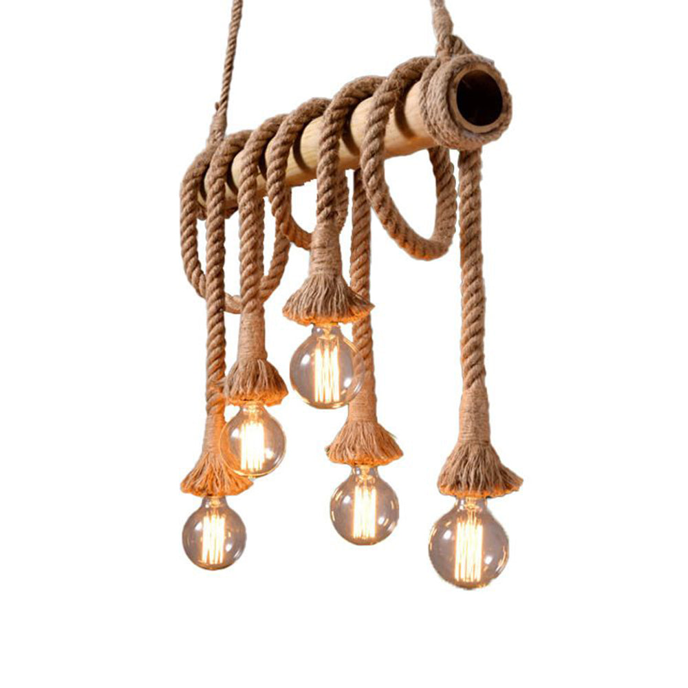 Silva Vintage Retro Resin Pendant Light, flaxen - Neutralighting