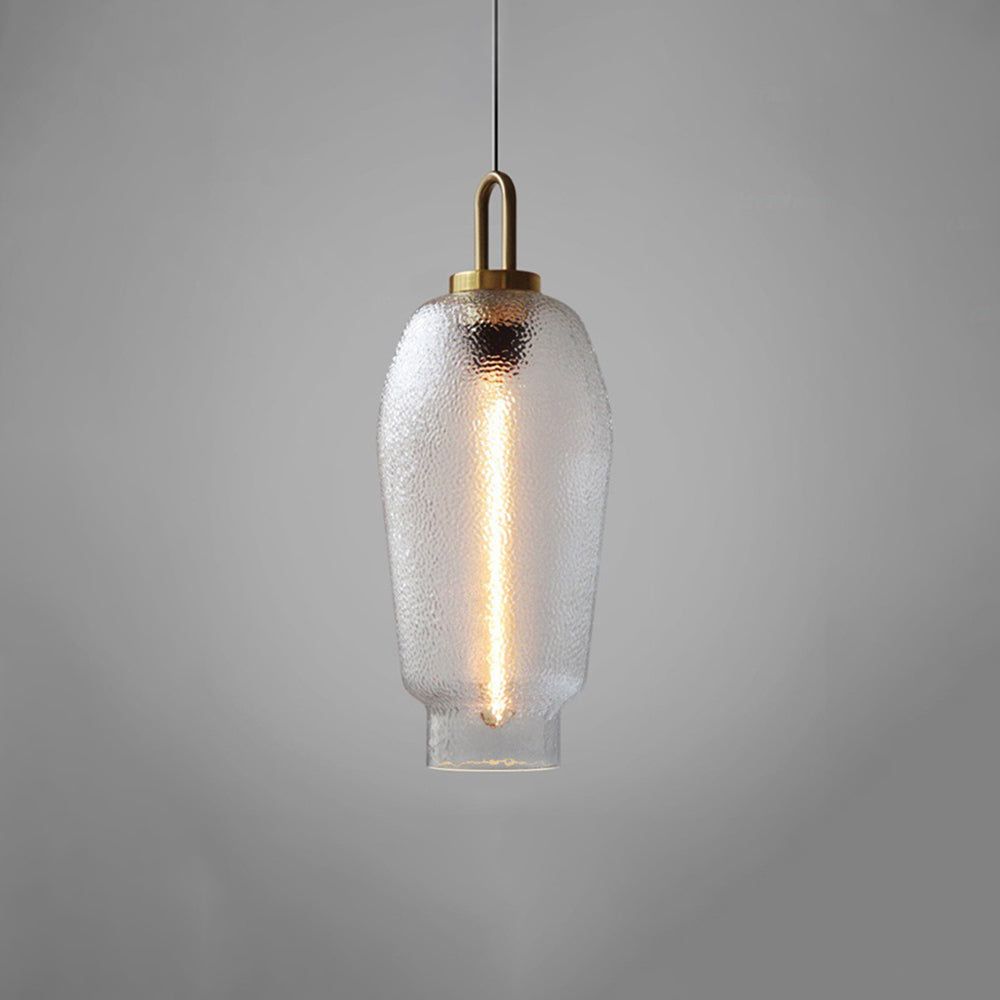 Valentina Minimalist Blown Frosted Clear Glass Pendant Light - Neutralighting