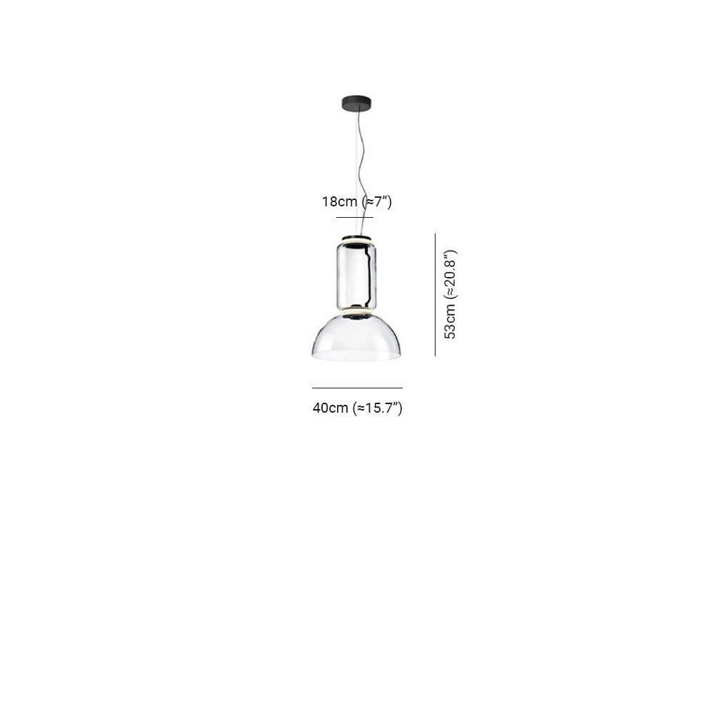 Valentina Minimalist Combination Glass Pendant Light, Clear - Neutralighting