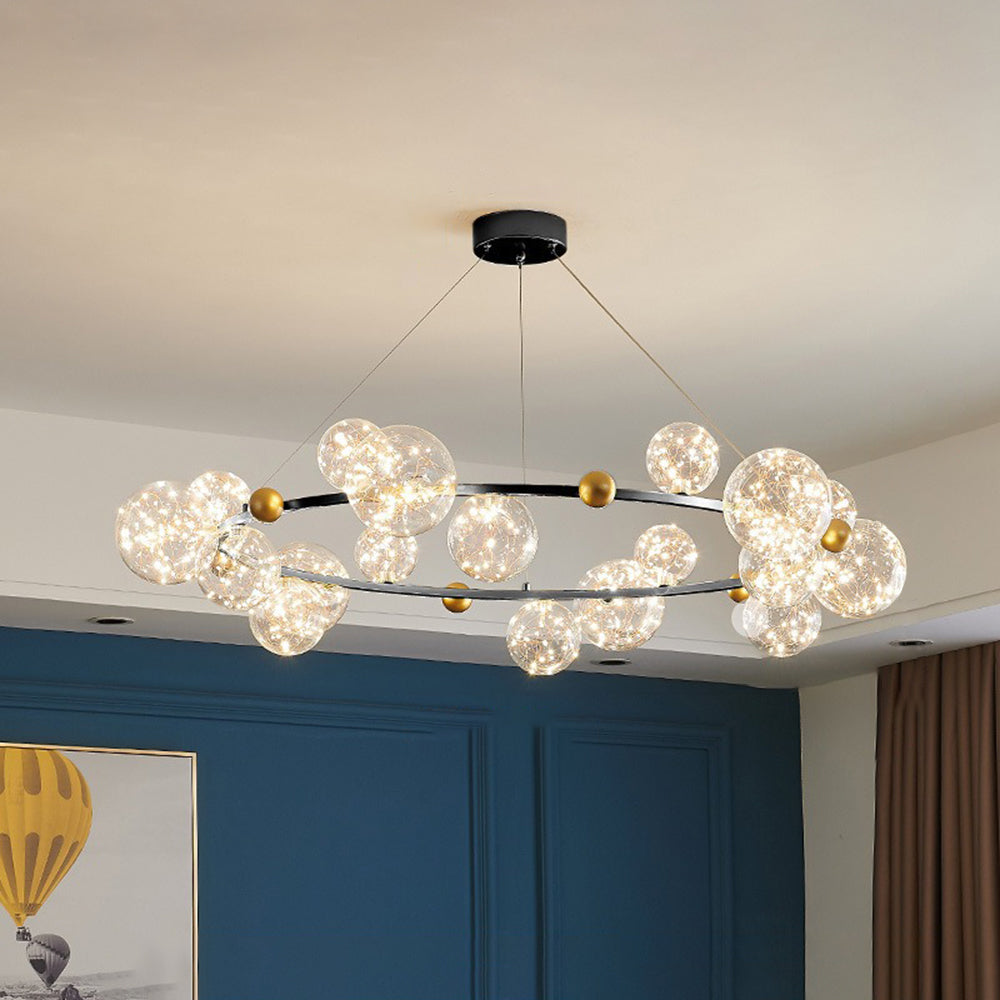 Valentina Art Deco Luminous Sphere Cluster Glass Pendant Light - Neutralighting