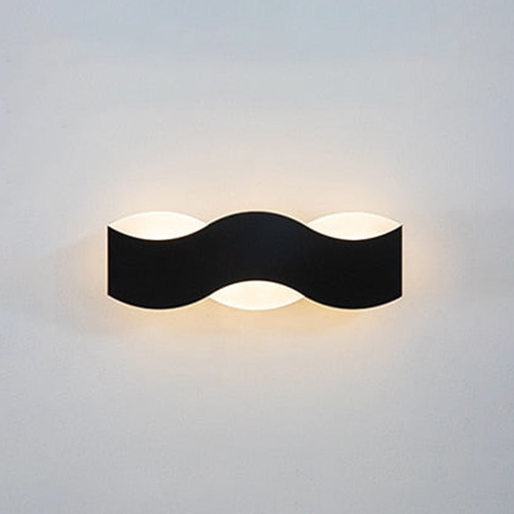 Arisha Modern Black & White Wave Wall Lamp Black, 3 Style - Neutralighting