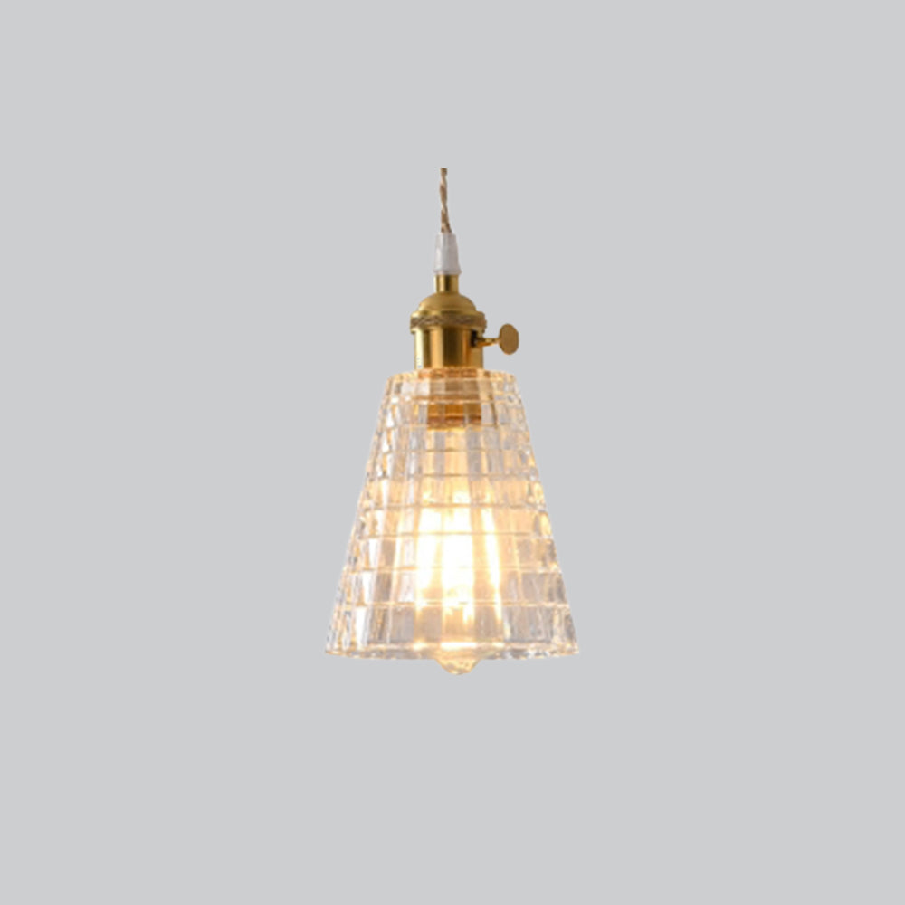 Valentina Art Deco Blown Brass & Glass Pendant Light, 7 Styles - Neutralighting