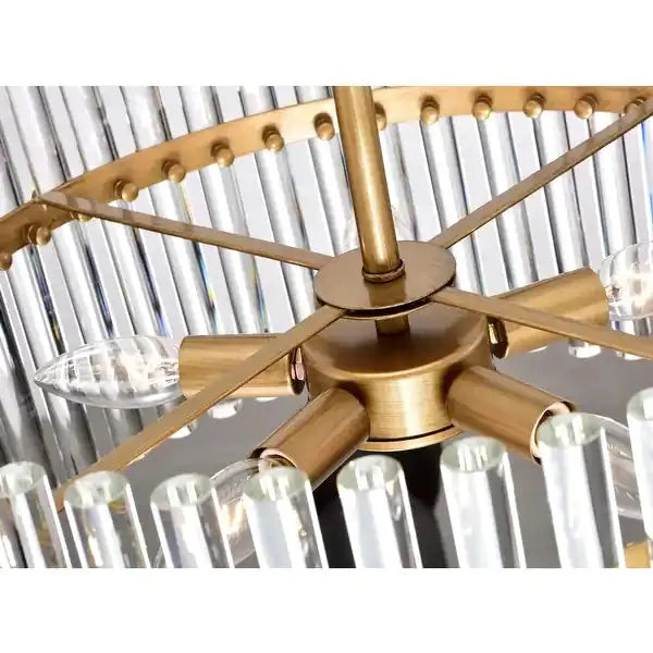 Arisha Modern Ring LED Pendant Lights Clear Glass Brass Living Room/Badroom - Neutralighting