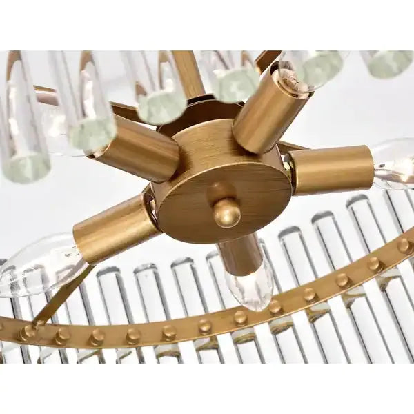 Arisha Modern Ring LED Pendant Lights Clear Glass Brass Living Room/Badroom - Neutralighting