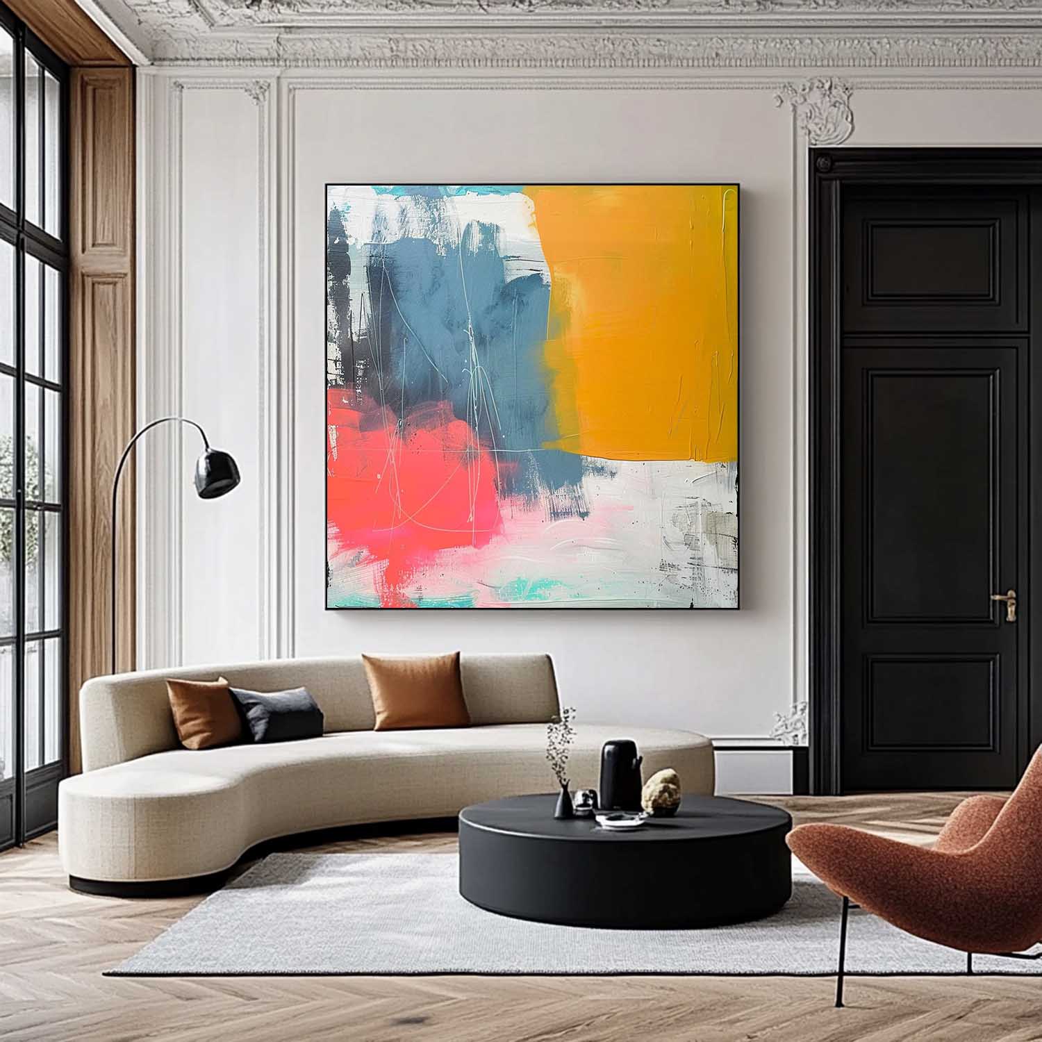 Wall Art Abstract Modern Vibrant Minimalist