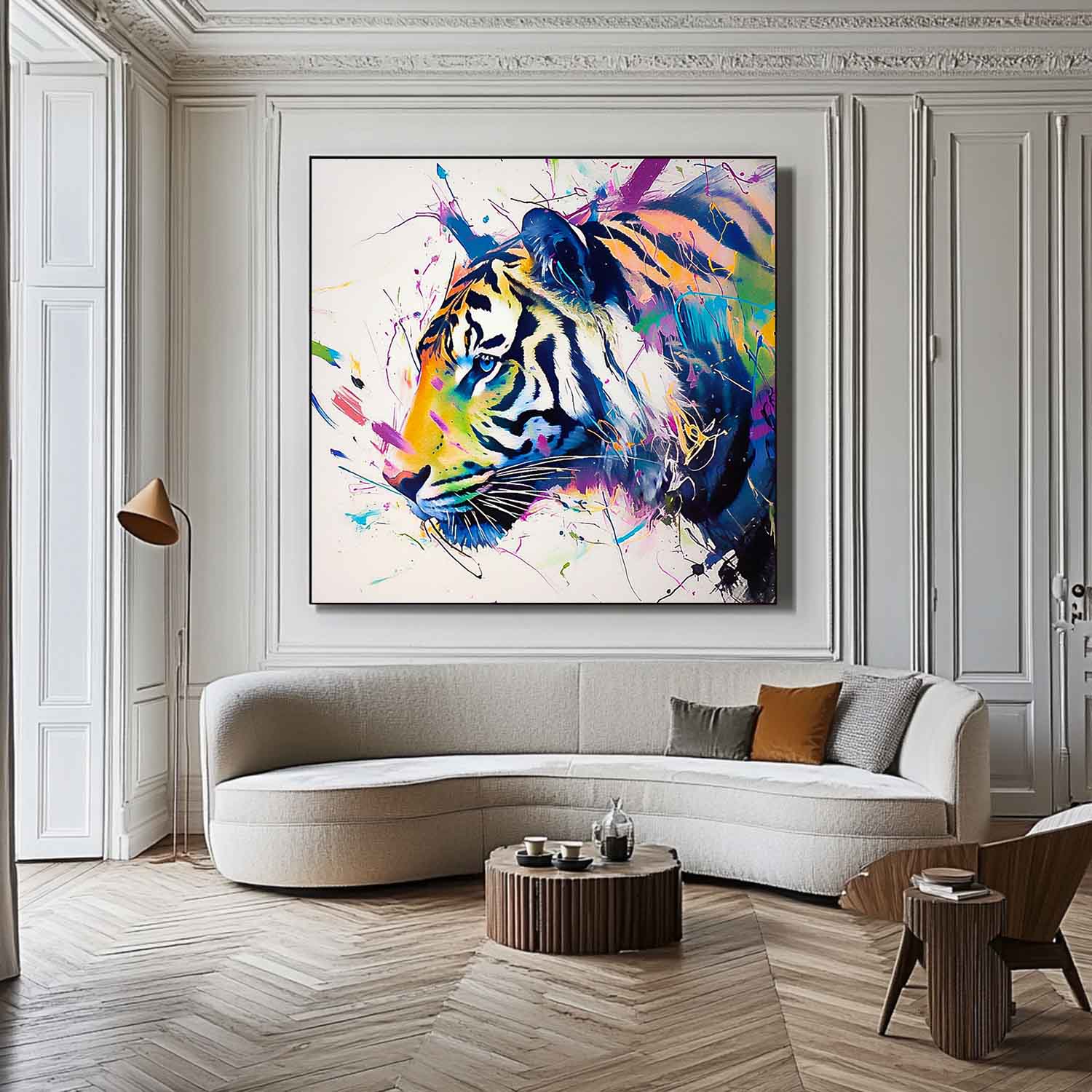 Wall Art Animal Playful Vibrant Dopamine Abstract