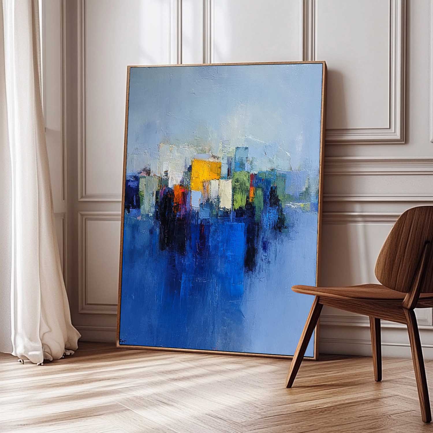 Wall Art Golden City Reflection