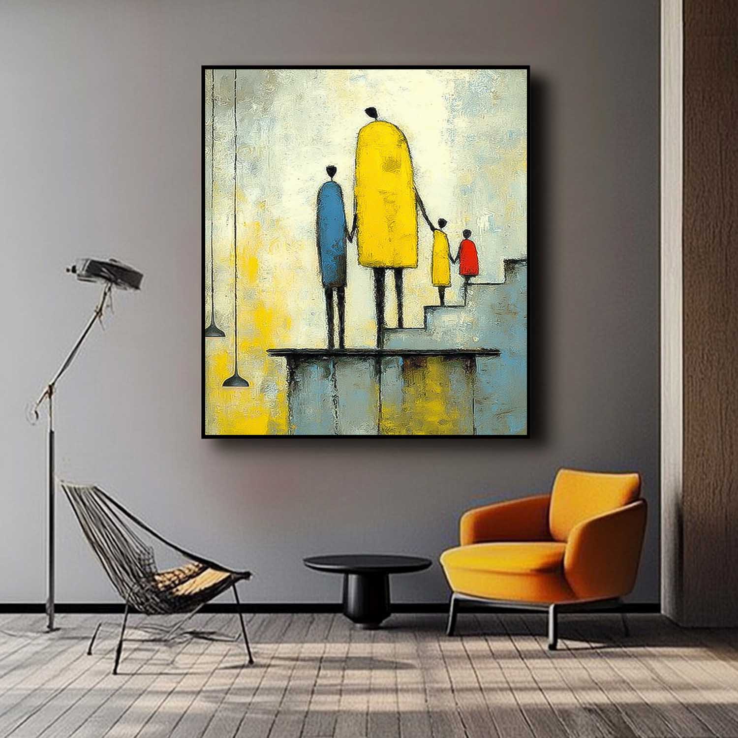Wall Art People Urban Art Inspired Family