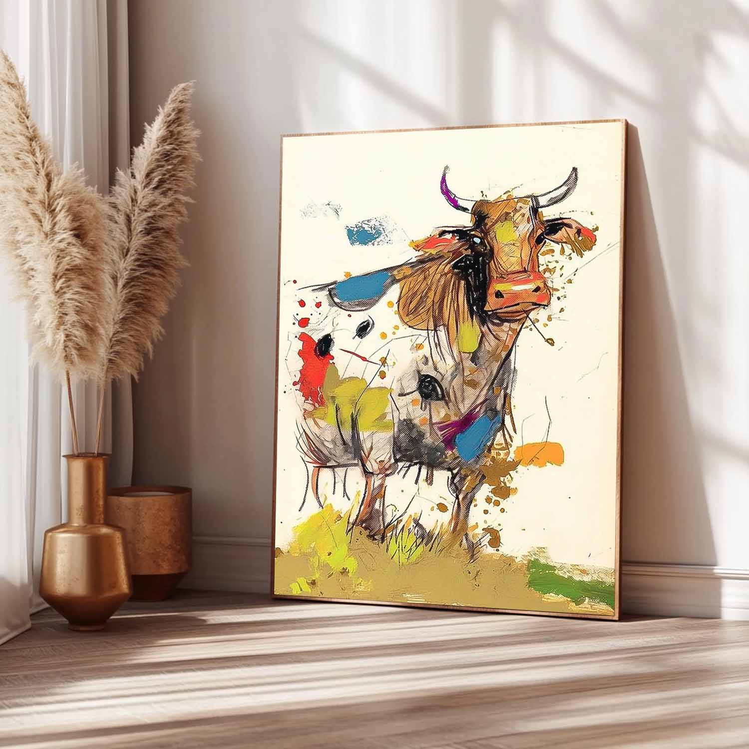 Wall Art Animal Maximalist Farm Cow