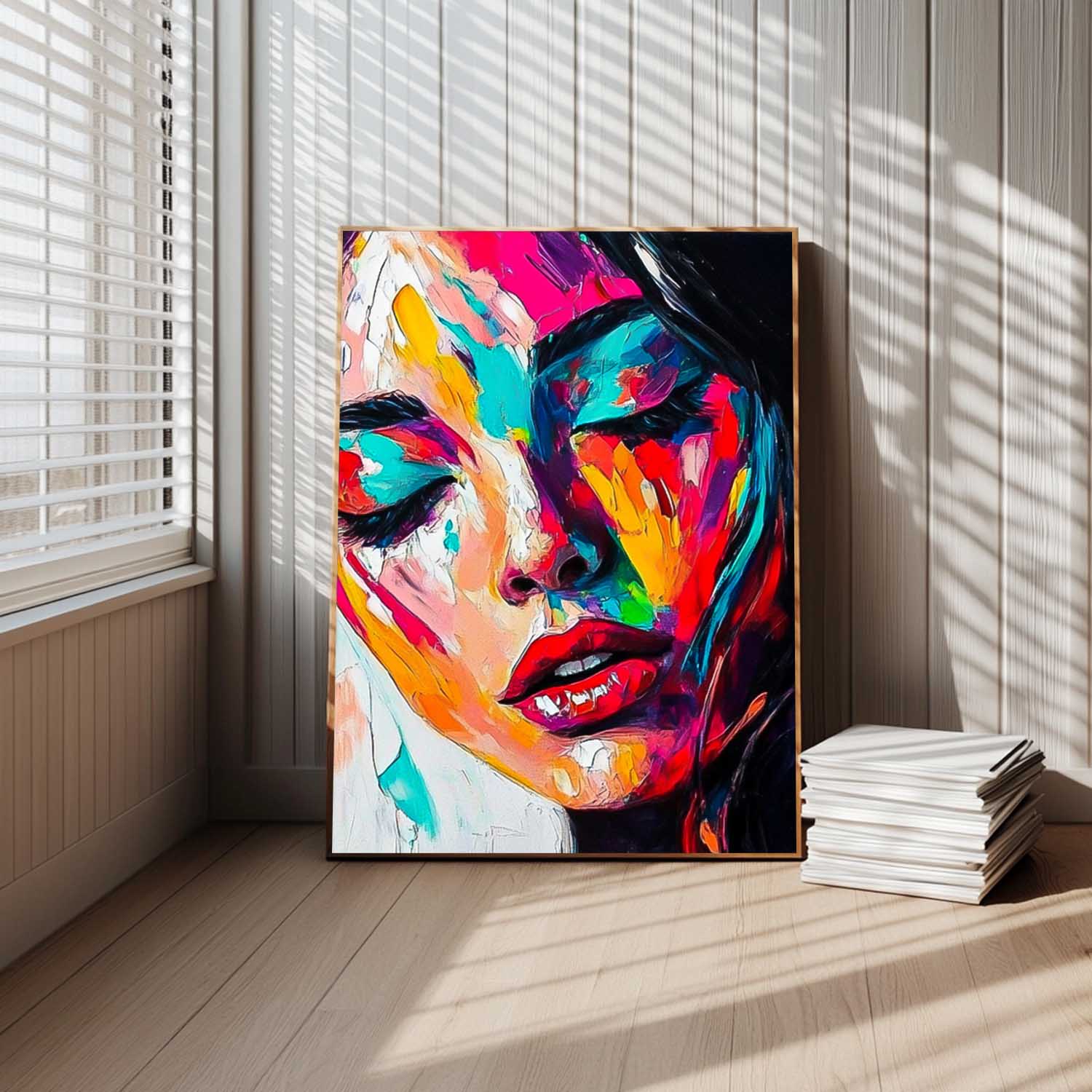 Wall Art People Neo-Pop Art Impasto