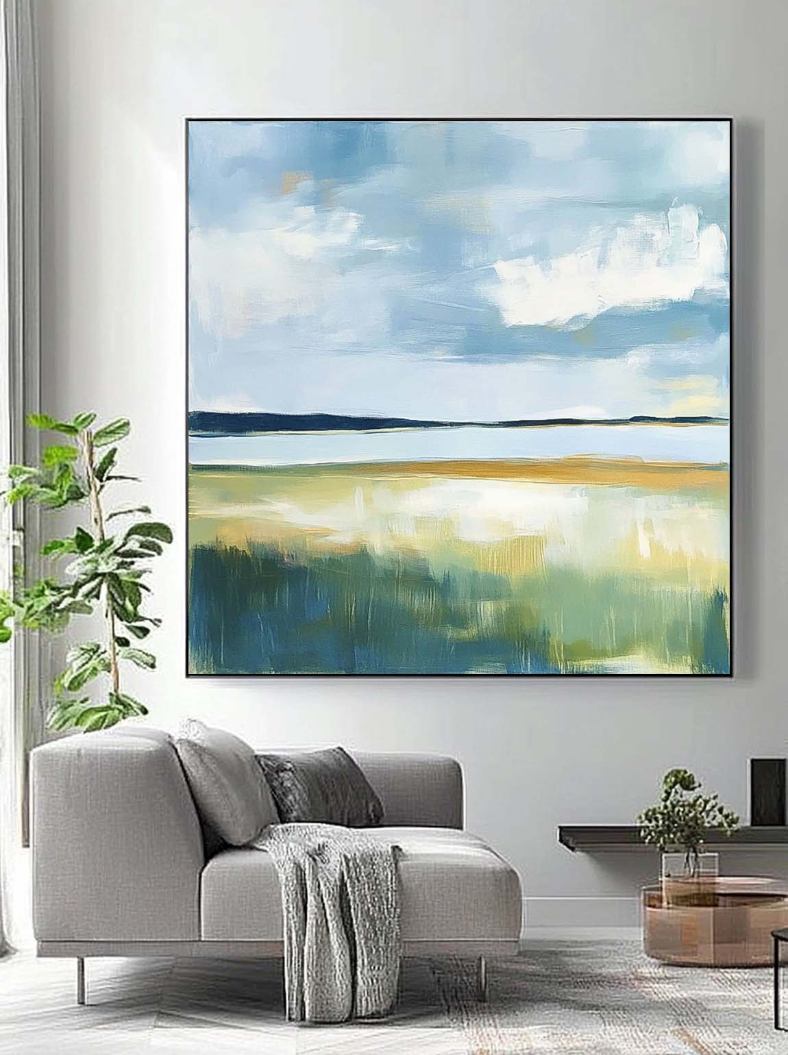 Wall Art Landscape Flowing Dynamic Brushstroke