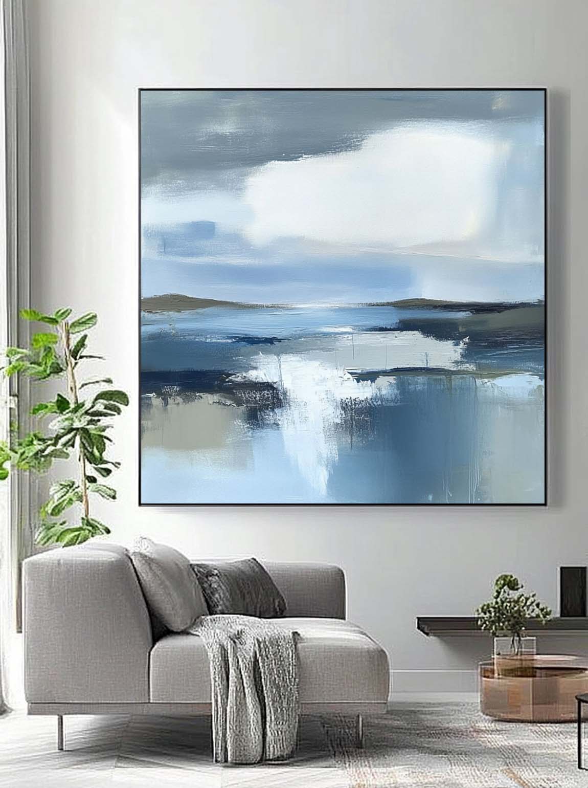 Wall Art Landscape Abstract Misty Lake
