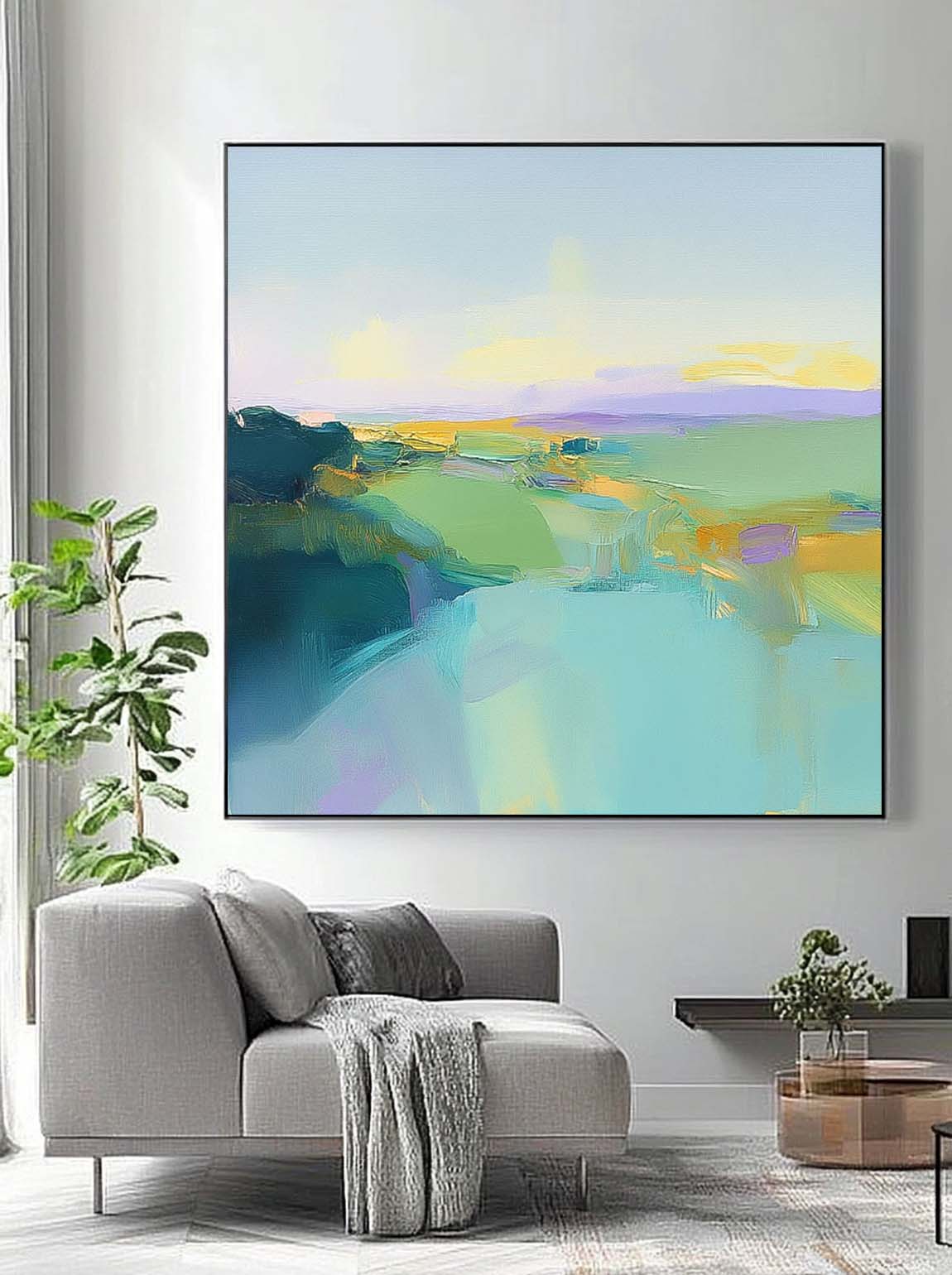 Wall Art Abstract Soft Color Block Coastal