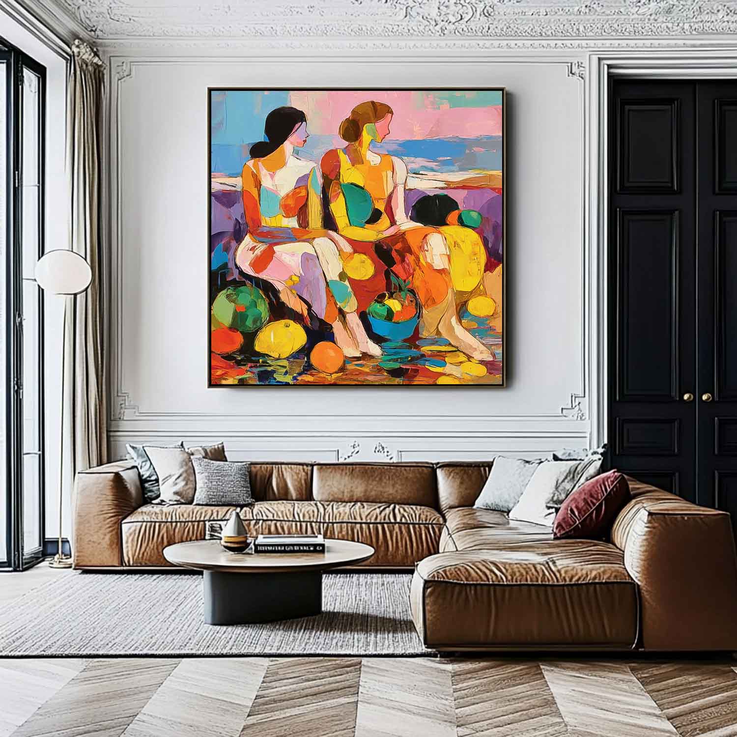 Wall Art People Impasto Retro Lyrical