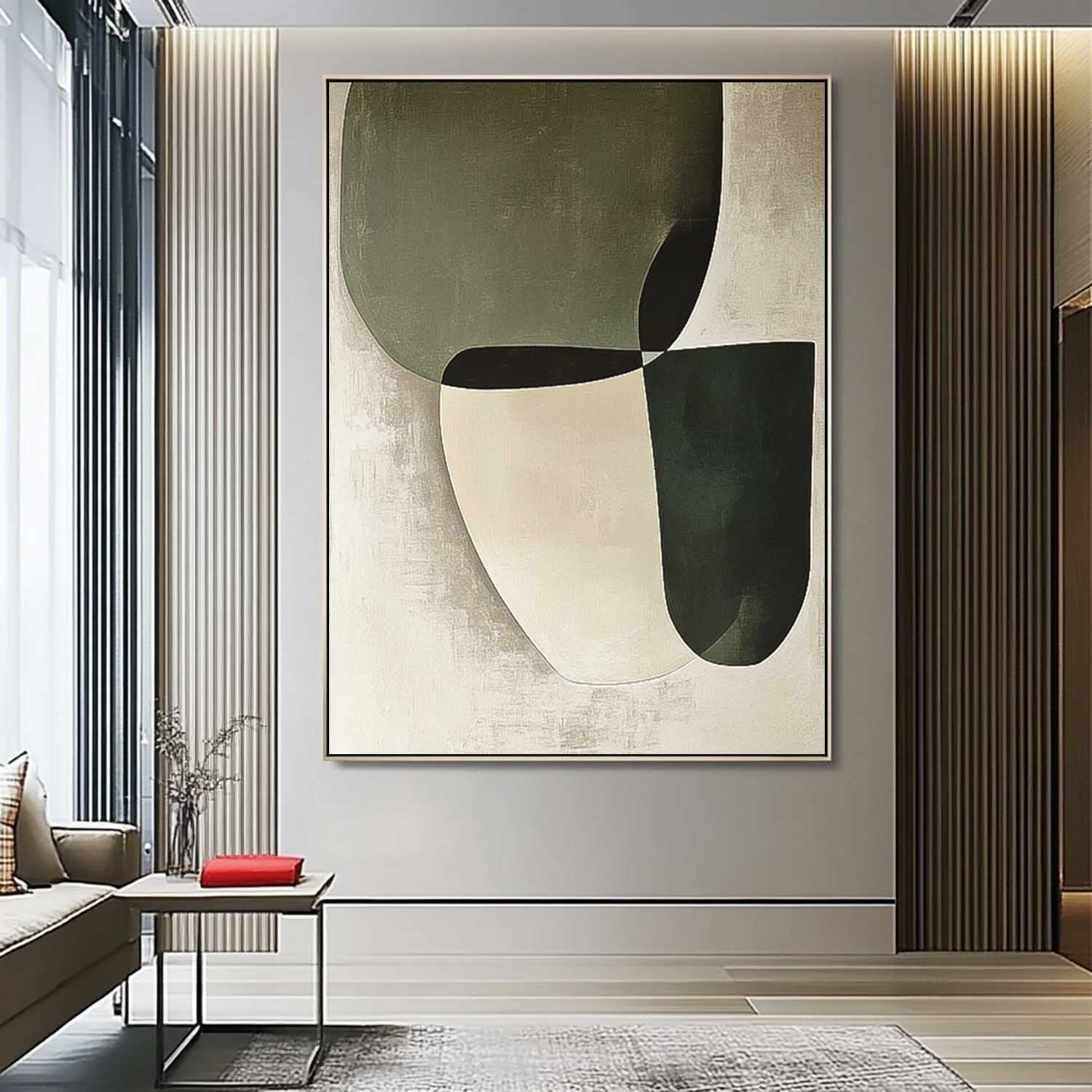 Wall Art Minimalist Retro Neutral Color Block