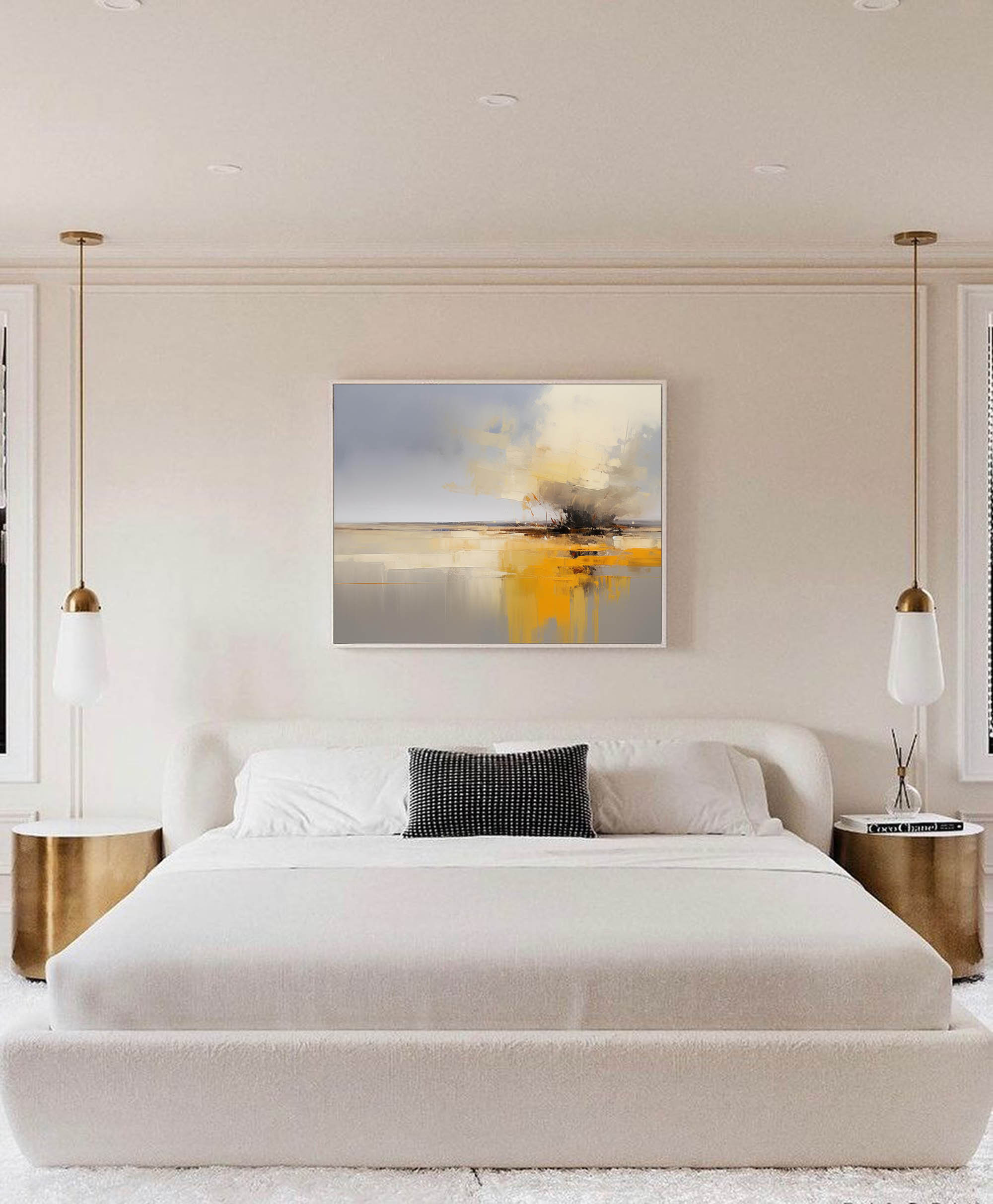 Abstract Canvas Art AB057 - Neutralighting