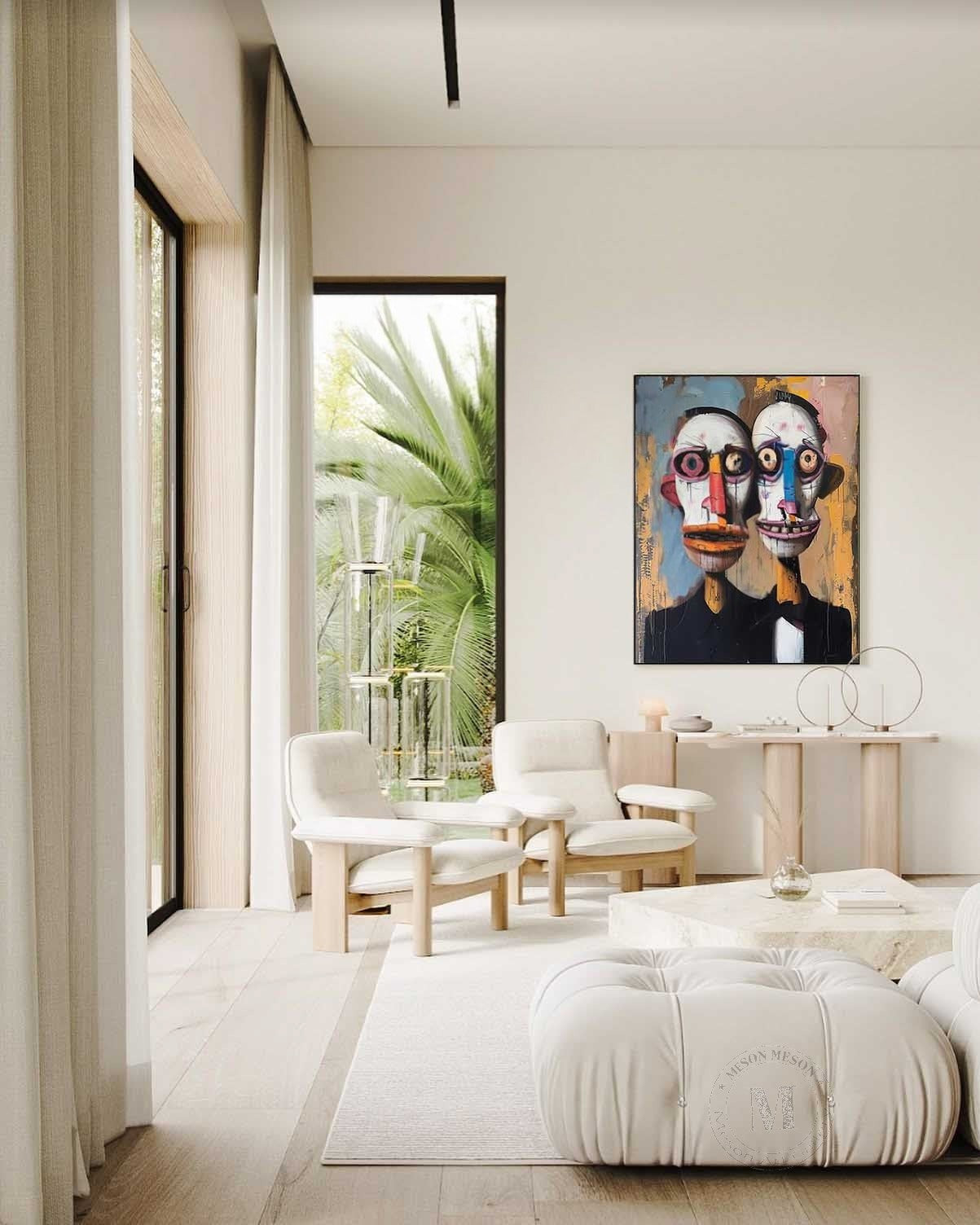 Wall Art Vertical Abstract Expressionist