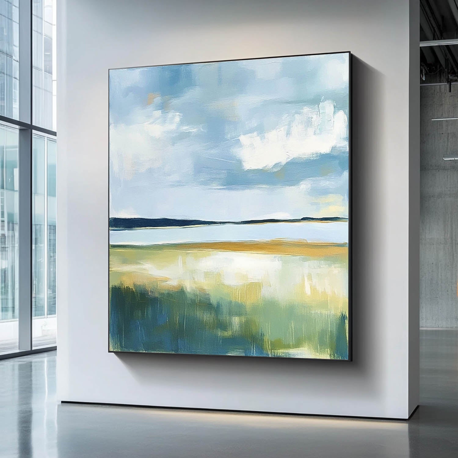 Wall Art Landscape Flowing Dynamic Brushstroke