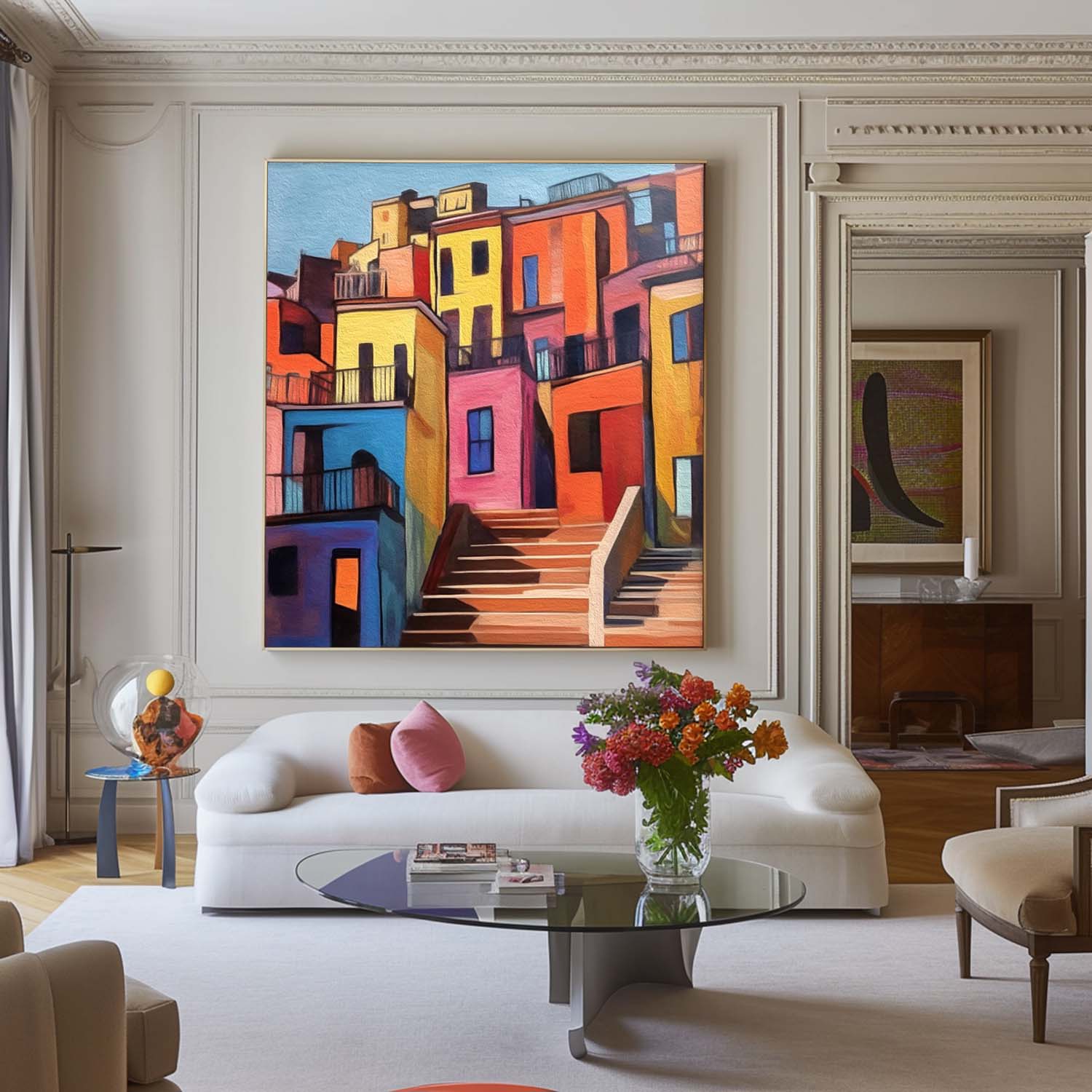 Wall Art Architecture Bright Cheerful Mediterranean