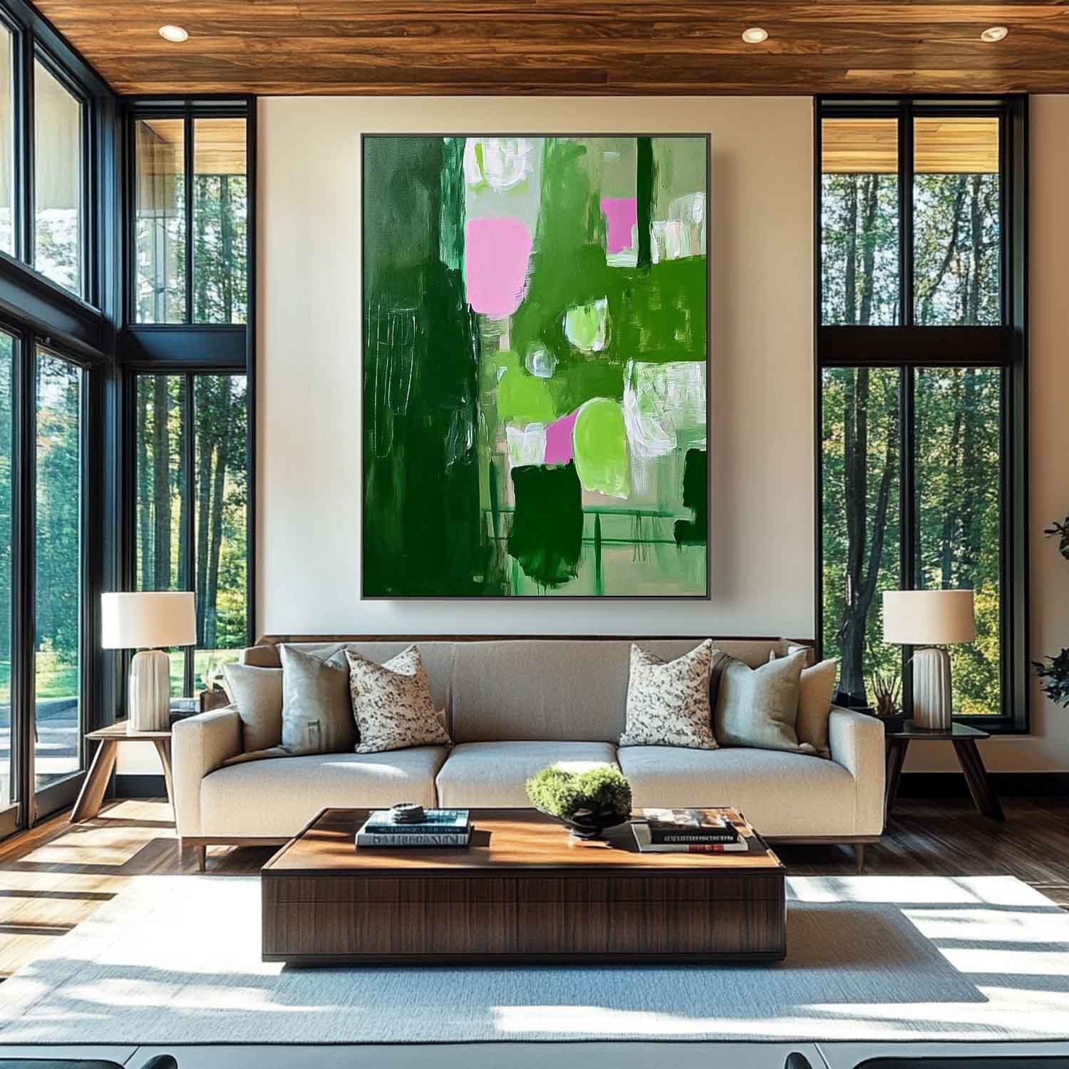 Abstract Canvas Art AB702 - Neutralighting