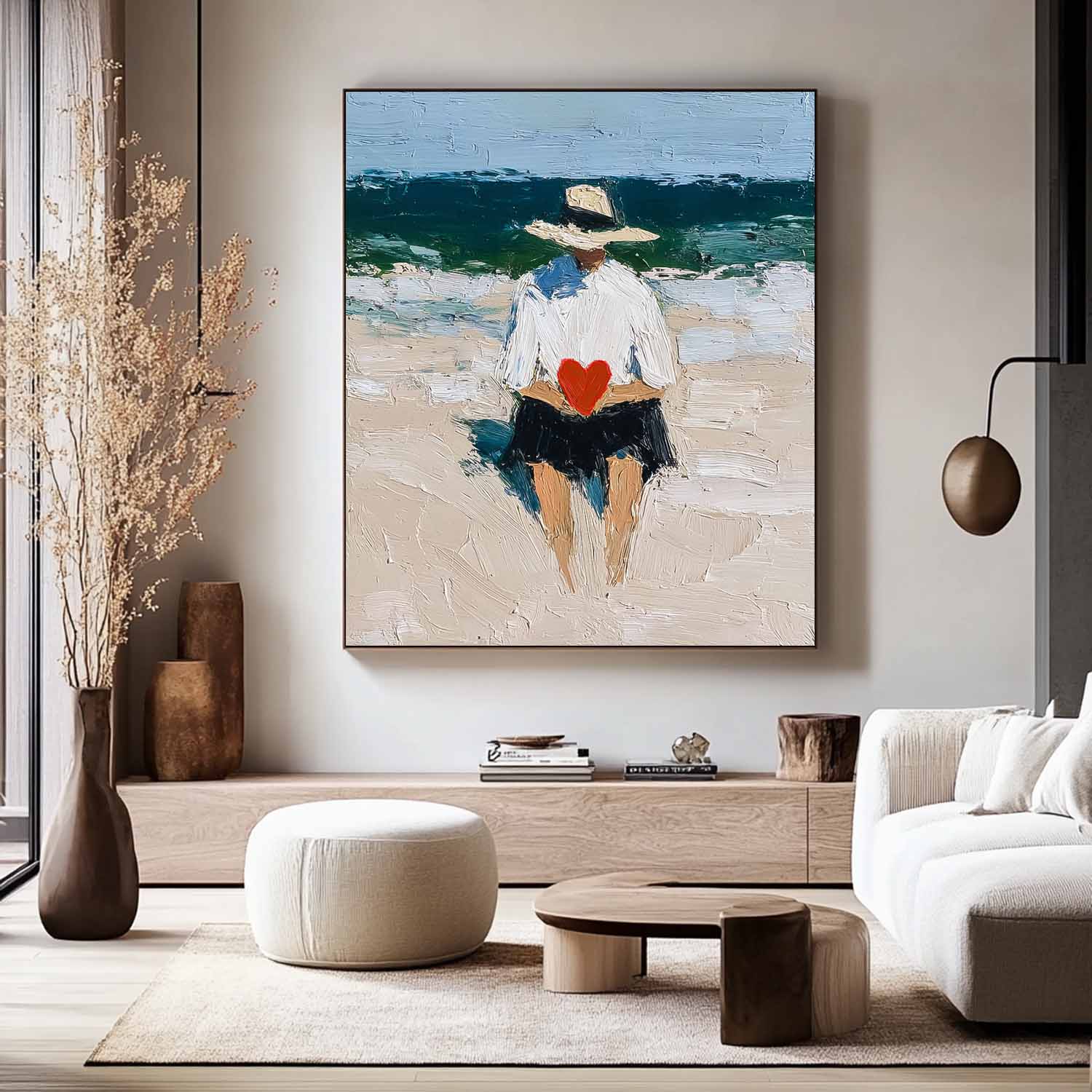 Wall Art People Calm Romantic Beach Atmosphere