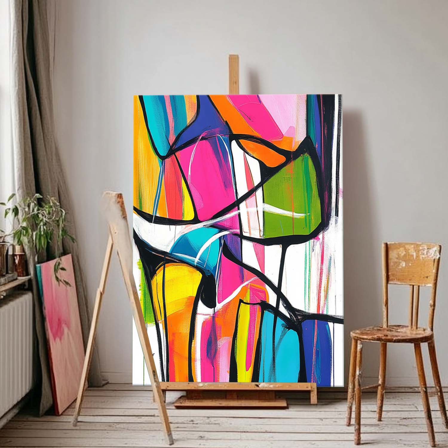 Wall Art Abstract Dynamic Asymmetrical Playful