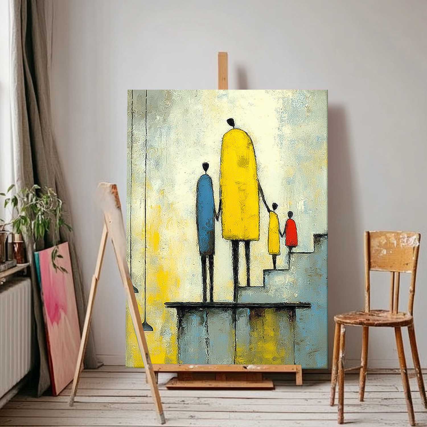 Wall Art People Urban Art Inspired Family