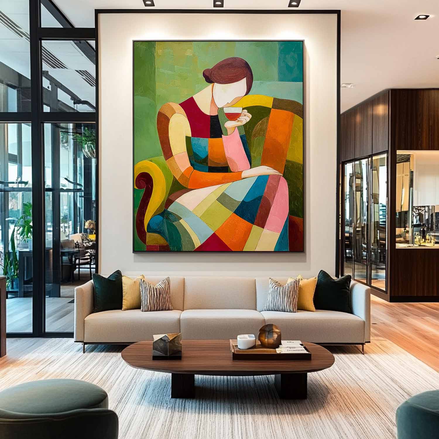 Wall Art Impasto People Abstract Dynamic