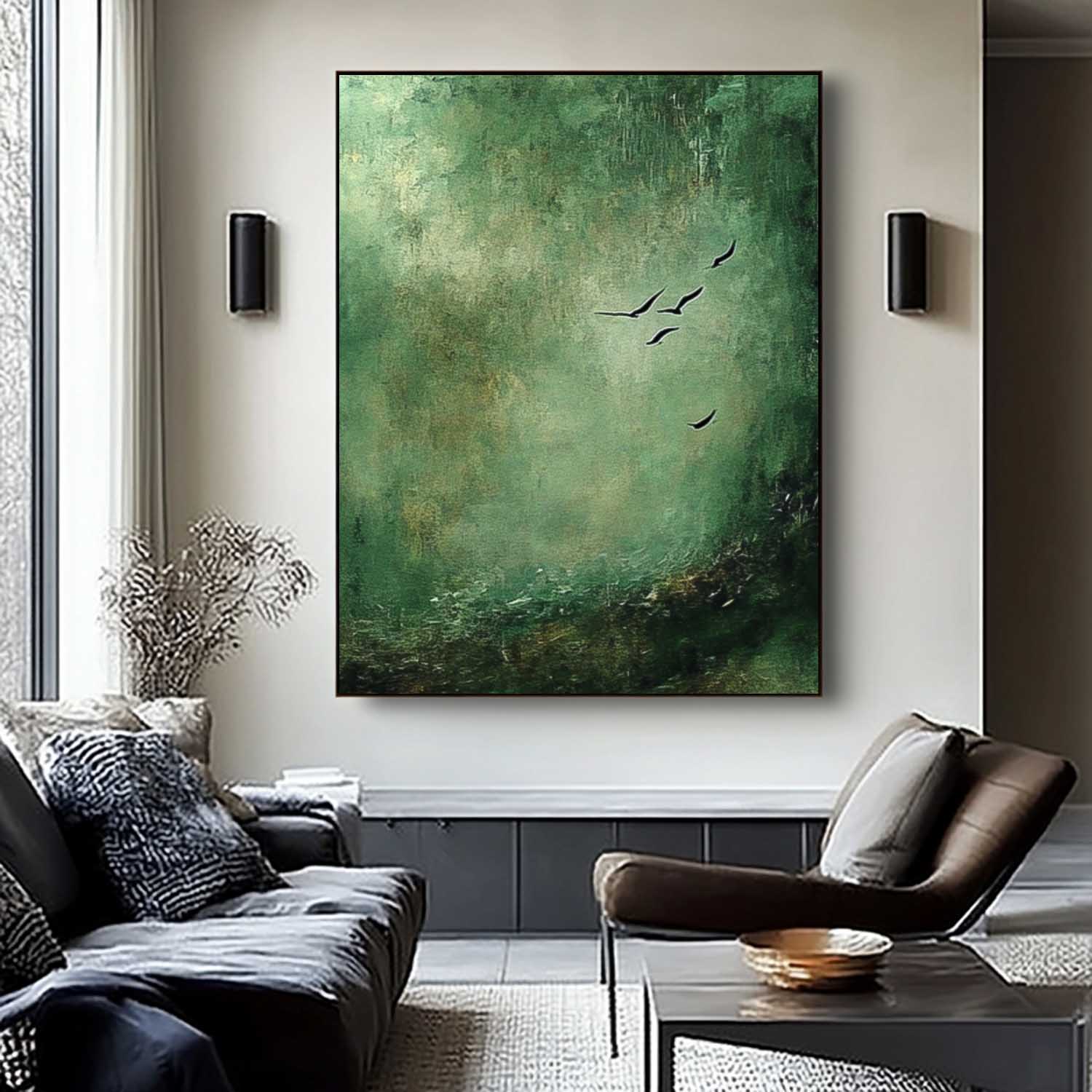 Wall Art Abstract Mid-Century Modern Botanical