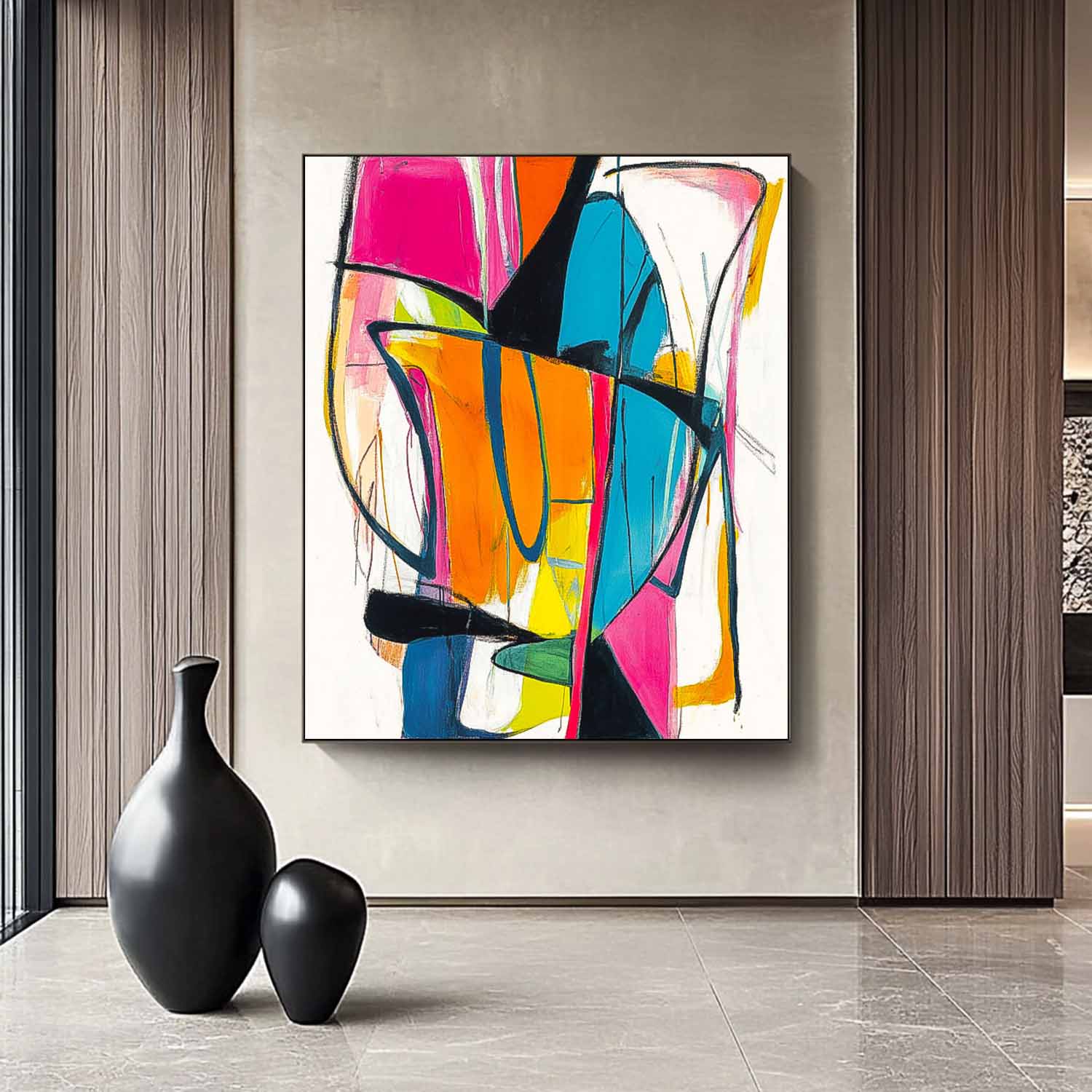 Wall Art Abstract Energetic Playful Modern Artistic