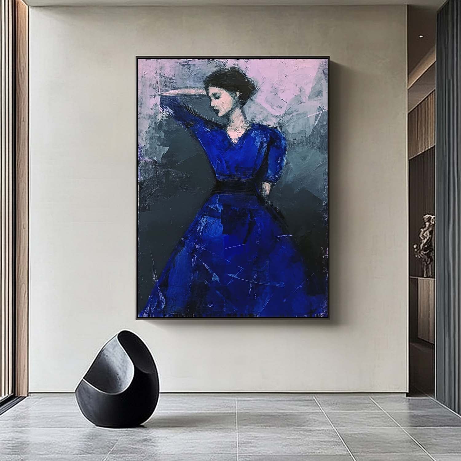 Wall Art Impasto People Elegant Lady Moody