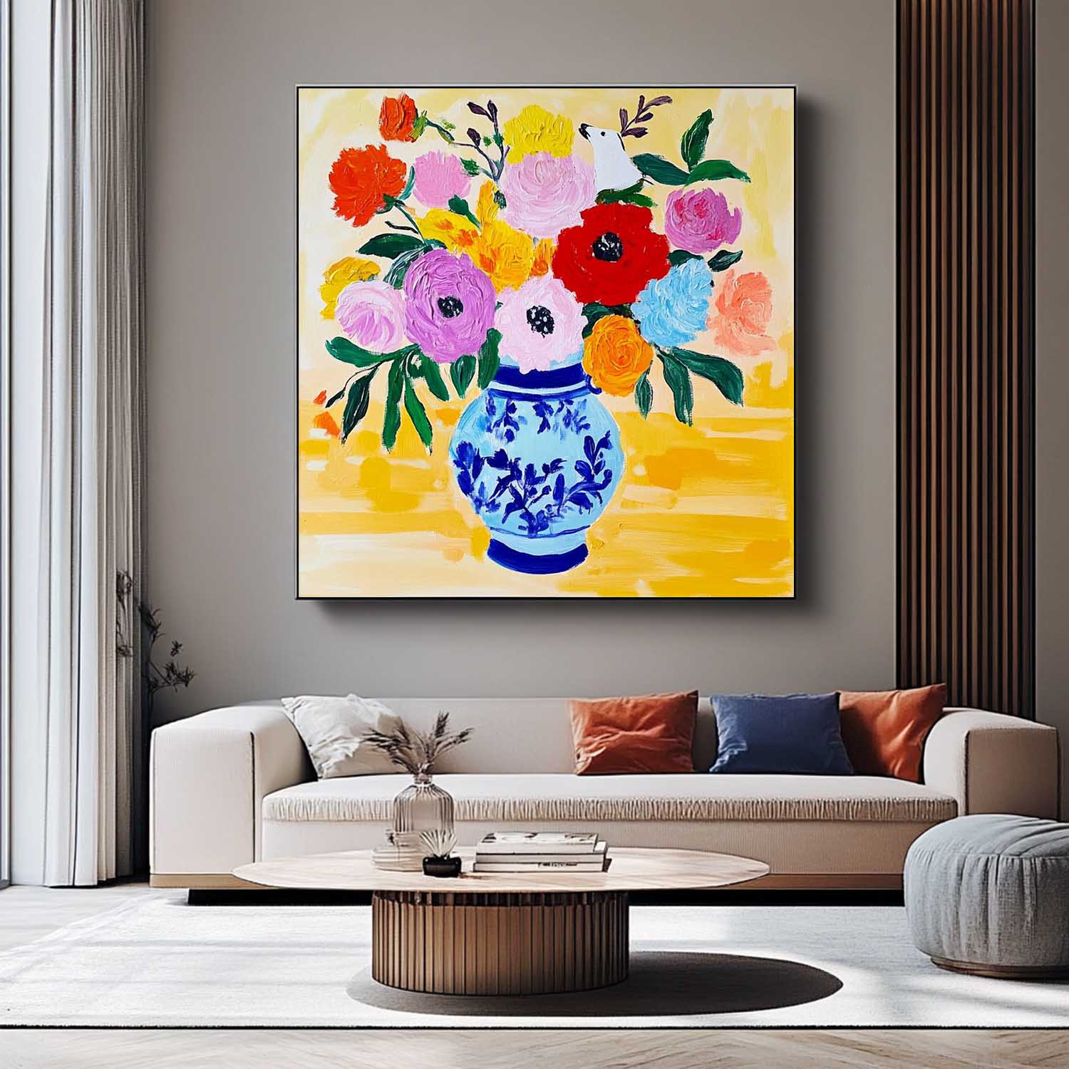 Wall Art Flower Opulent Vibrant Tropical