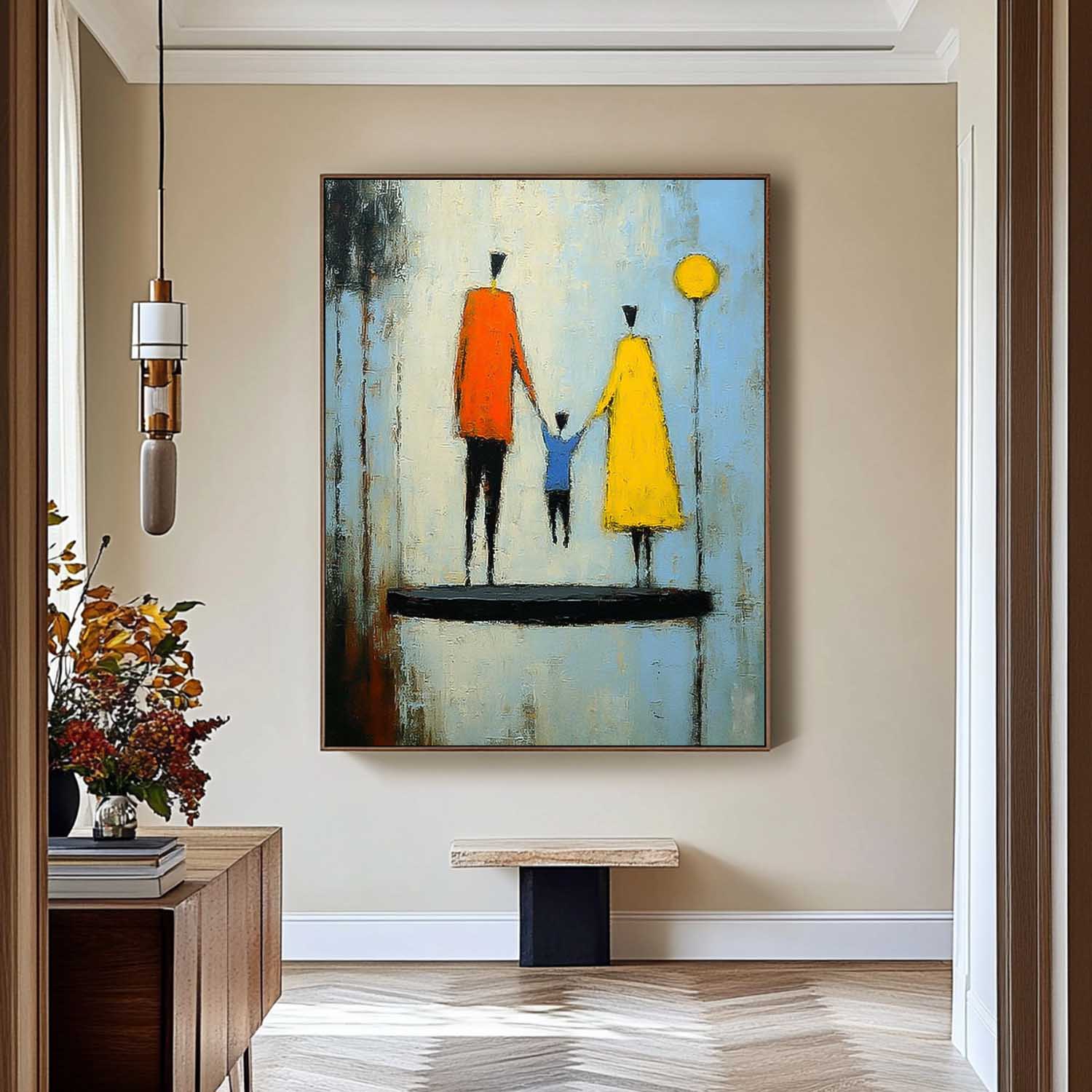 Wall Art People Lyrical Abstract Family Soft