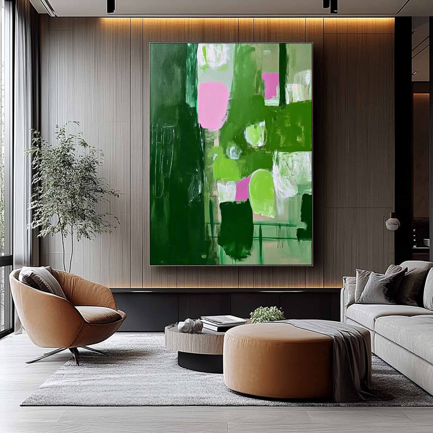 Abstract Canvas Art AB702 - Neutralighting
