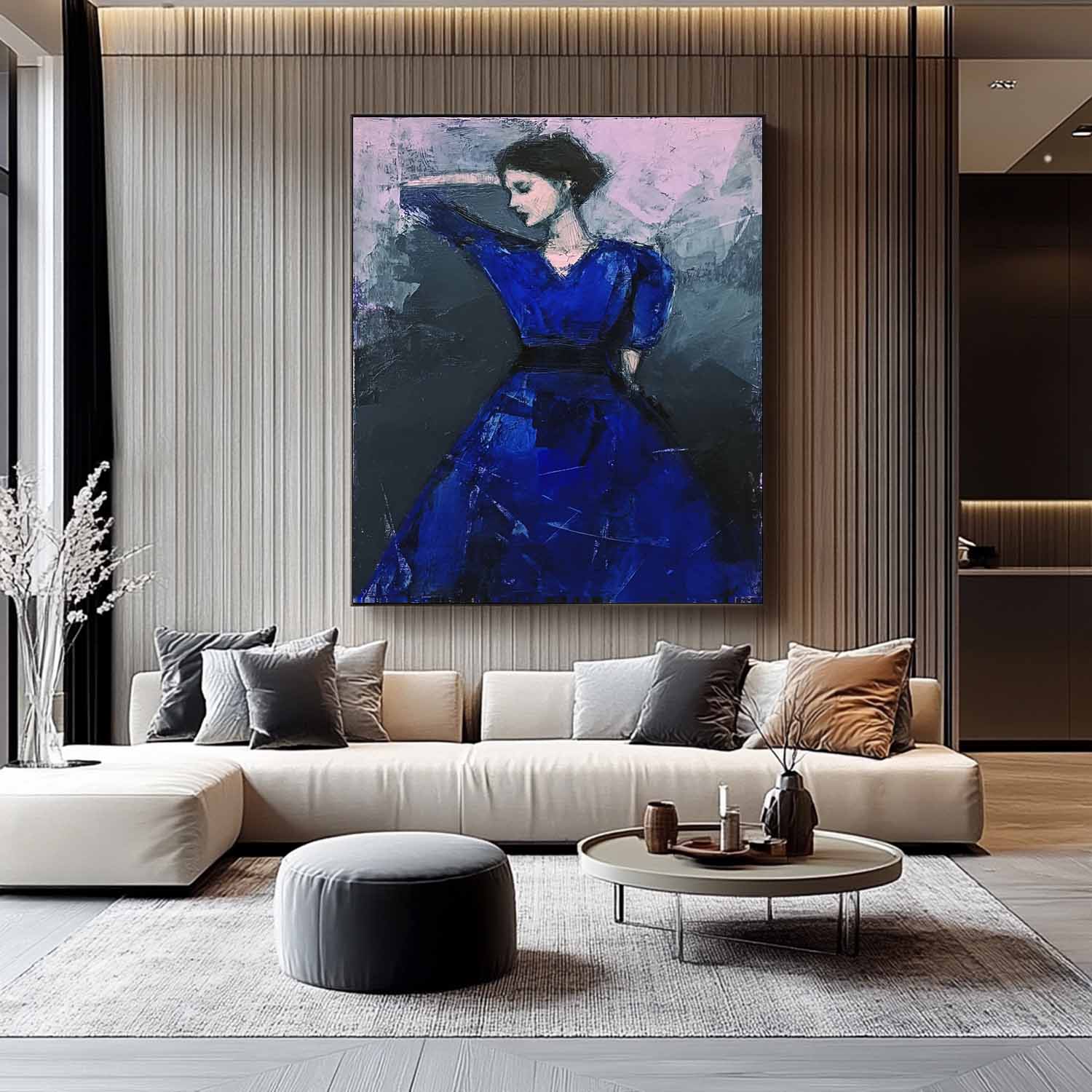 Wall Art Impasto People Elegant Lady Moody