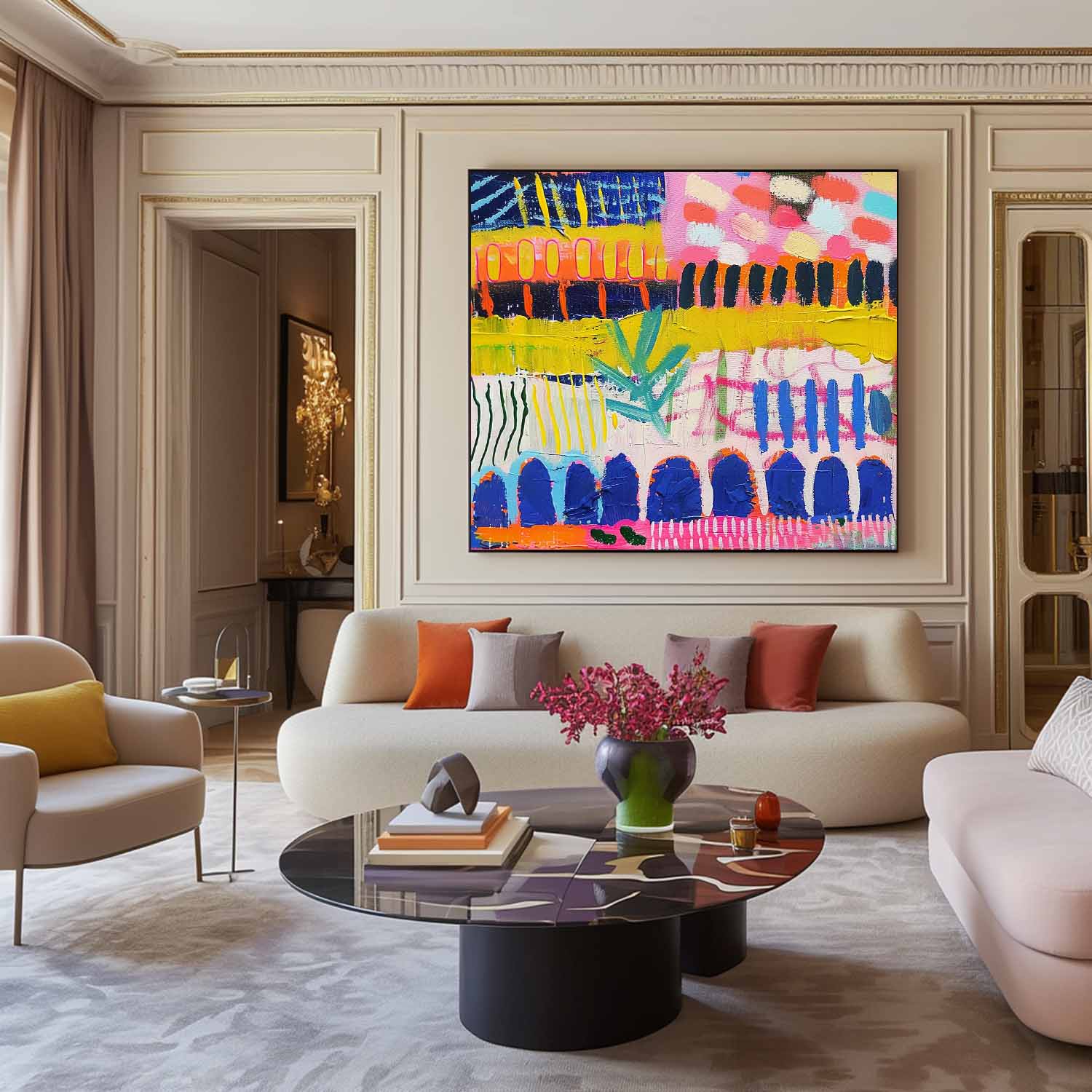 Wall Art Abstract Pop Collage Maximalist Graphic