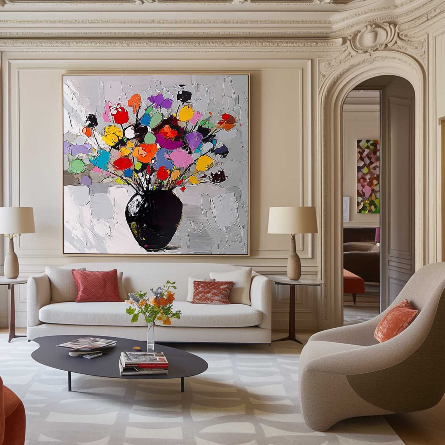 Wall Art Flower Modern Maximalist Pop