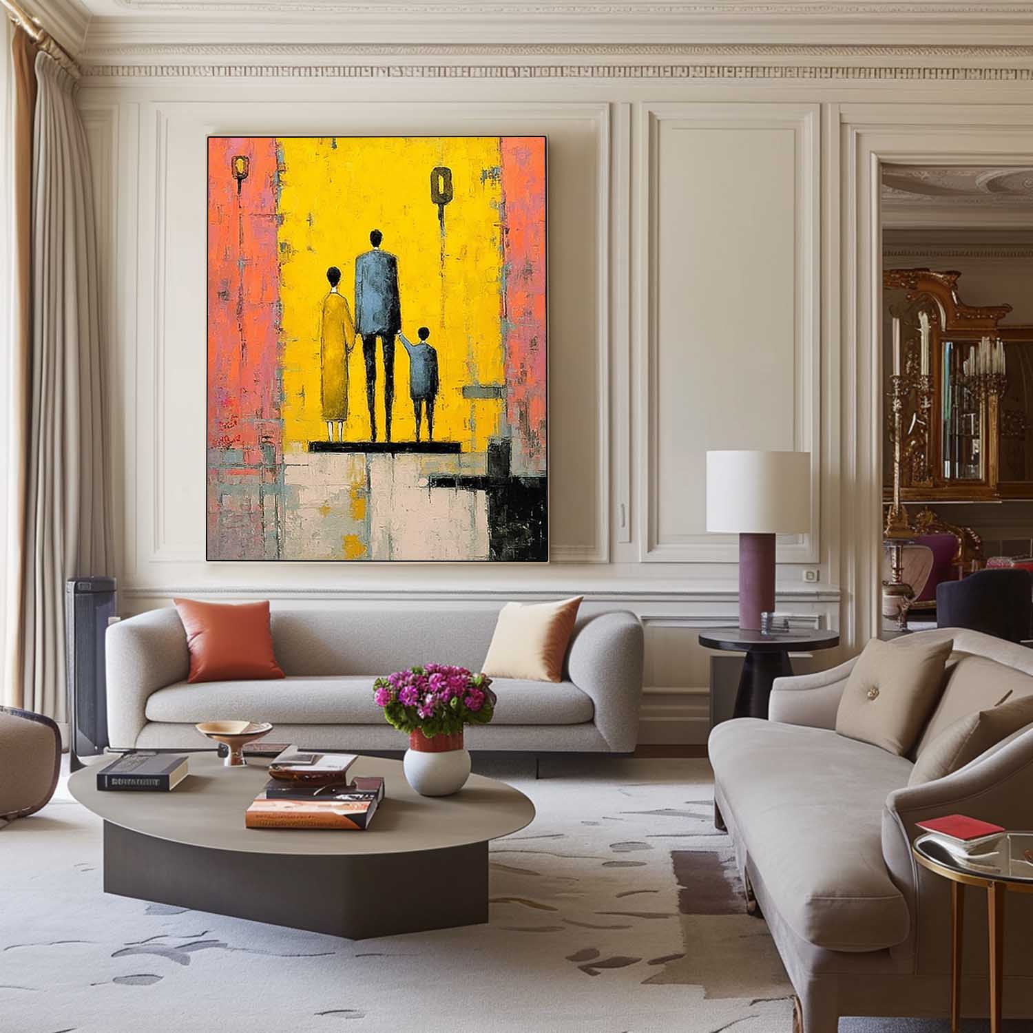 Wall Art People Contemporary Heartwarming Family